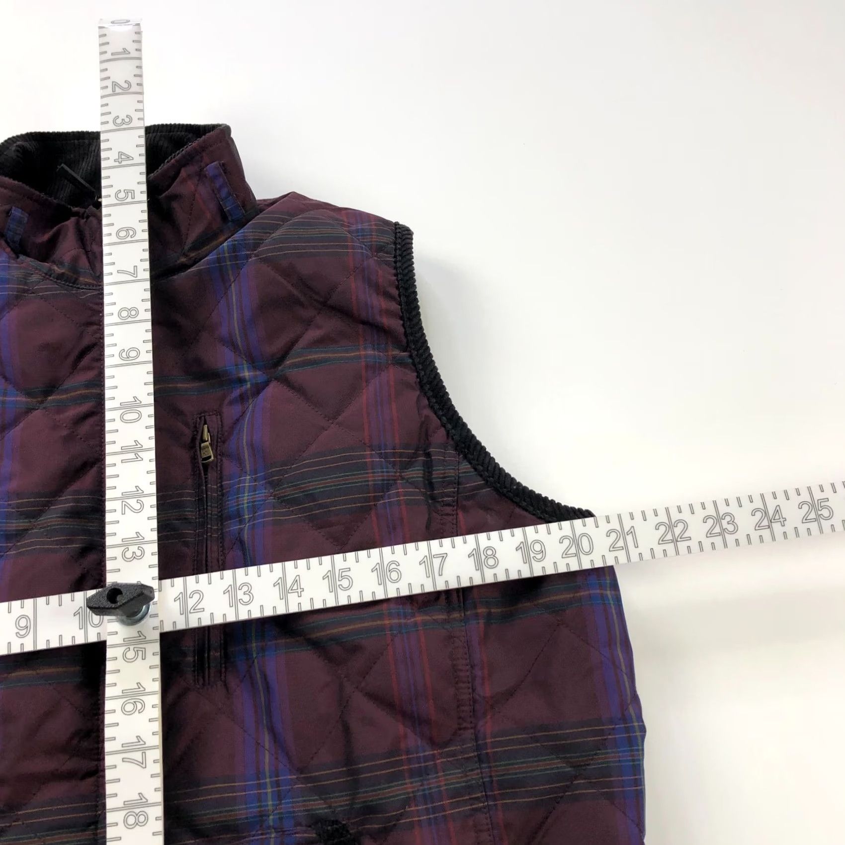 Ralph Lauren Lauren Ralph Lauren Vest Quilted Plaid Zip Corduroy Purple Womens XL Benefit: Preppy, Outdoor, Classic, Designer, Gorpcore, Fall, Spring, Winter Size XL / US 12-14 / IT 48-50 - 4 Thumbnail