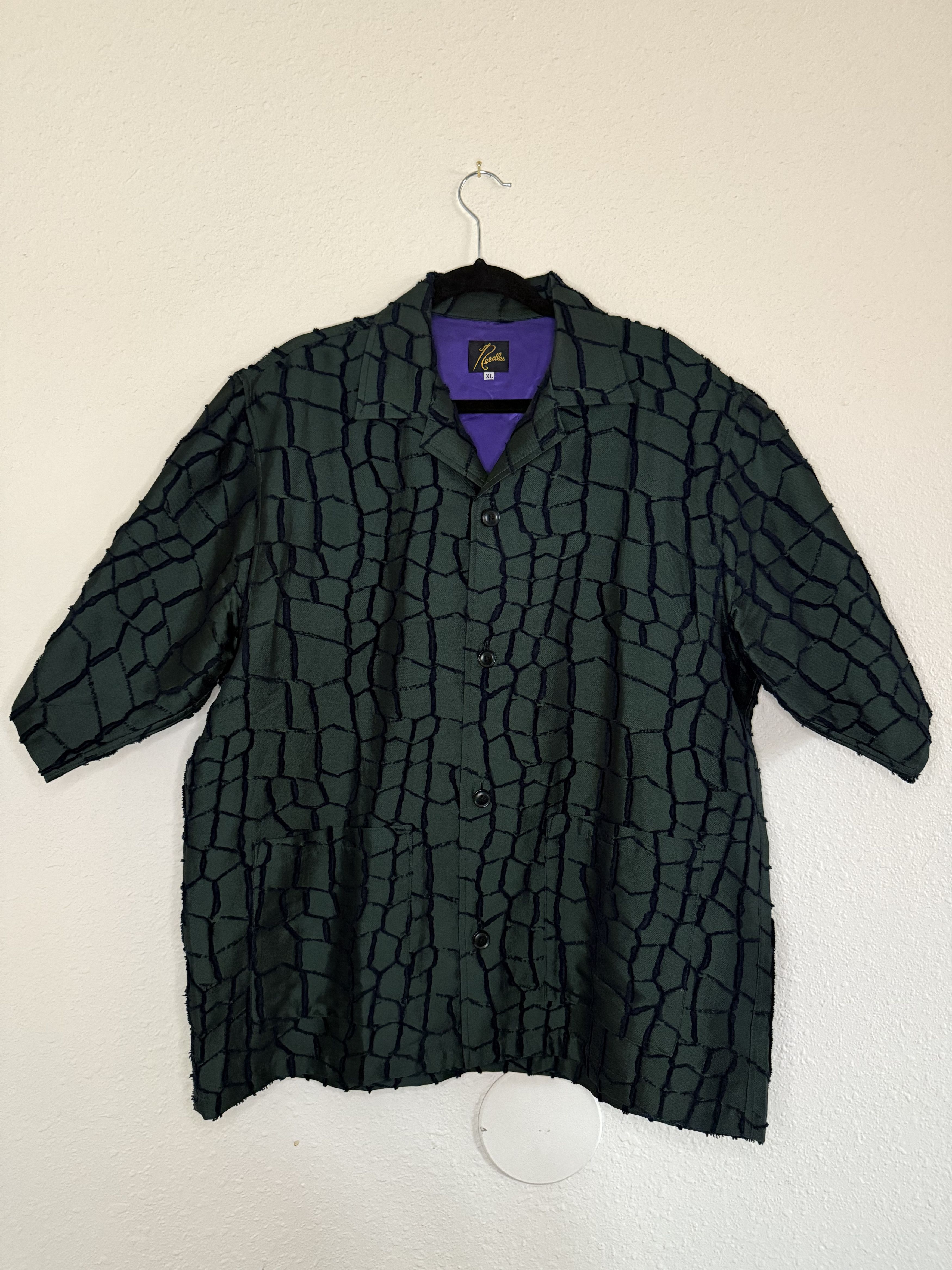 Needles Papillon Stripe Dobby Jacquard Cabana Shirt | Grailed