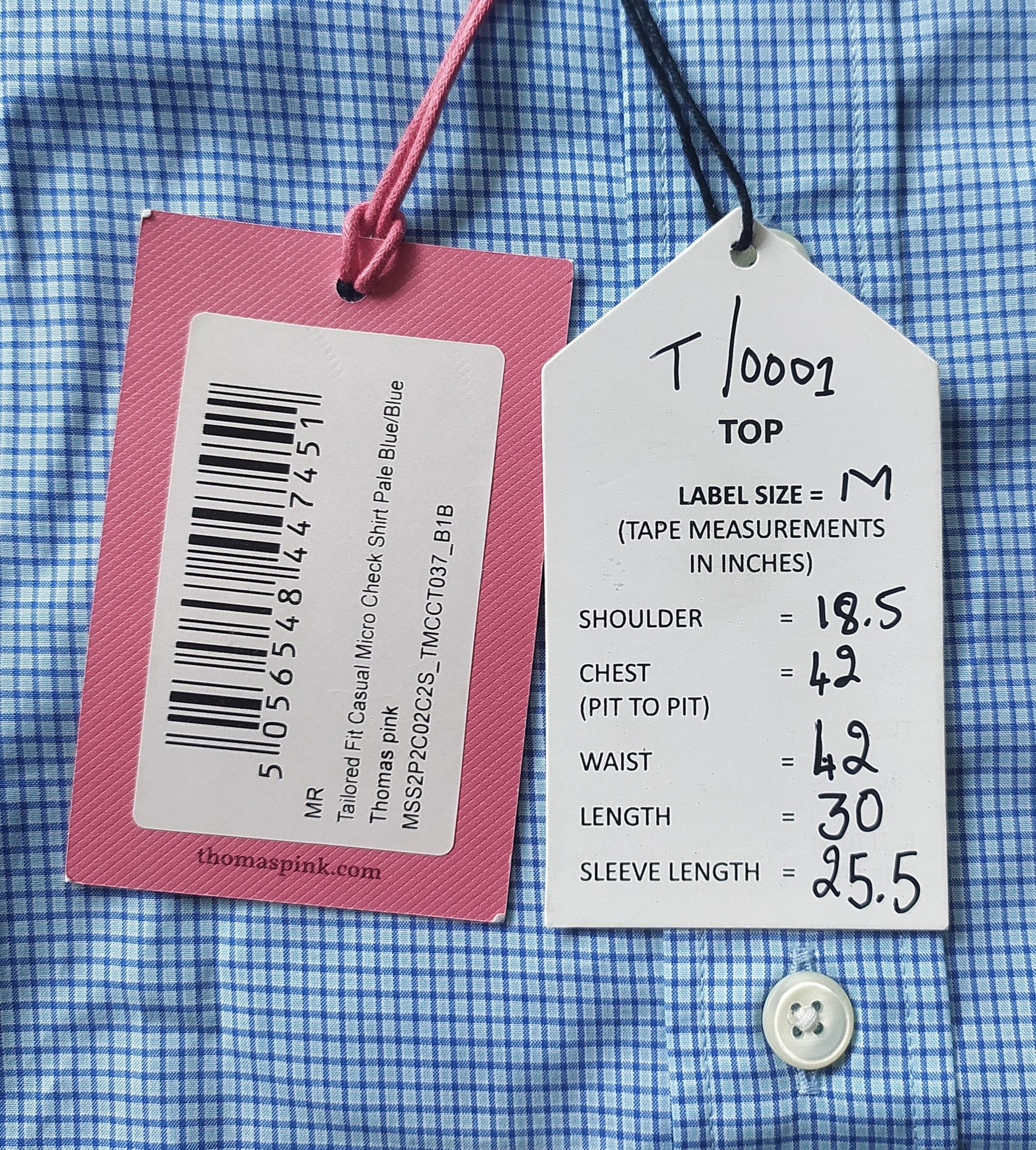 Thomas Pink Thomas Pink Casual micro check Shirt Free Shipping T/0001 Size US S / EU 44-46 / 1 - 8 Thumbnail