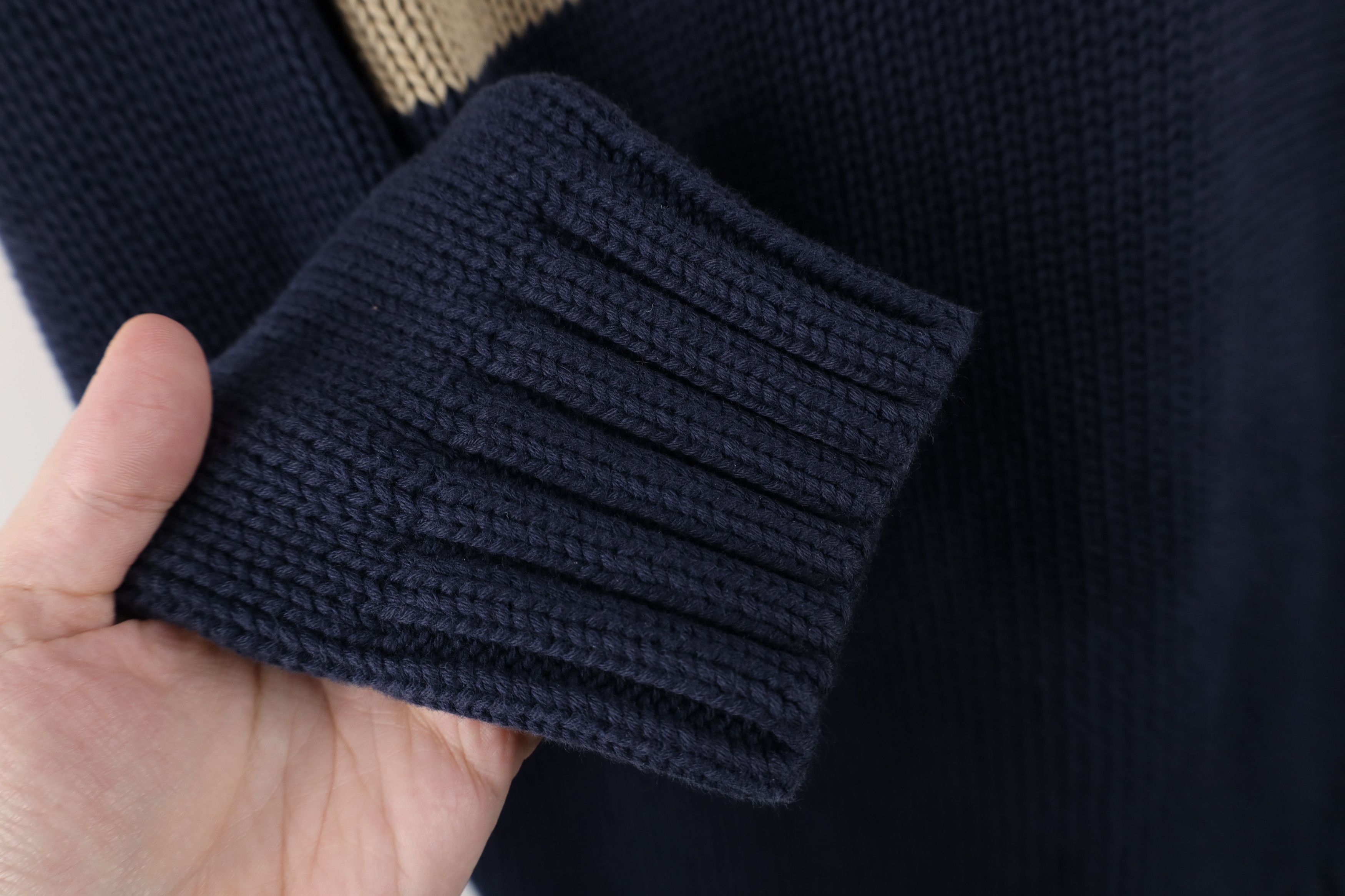 Gap Vintage Y2K 2001 Gap Block Heavyweight Cotton Knit Sweater Size US L / EU 52-54 / 3 - 5 Thumbnail