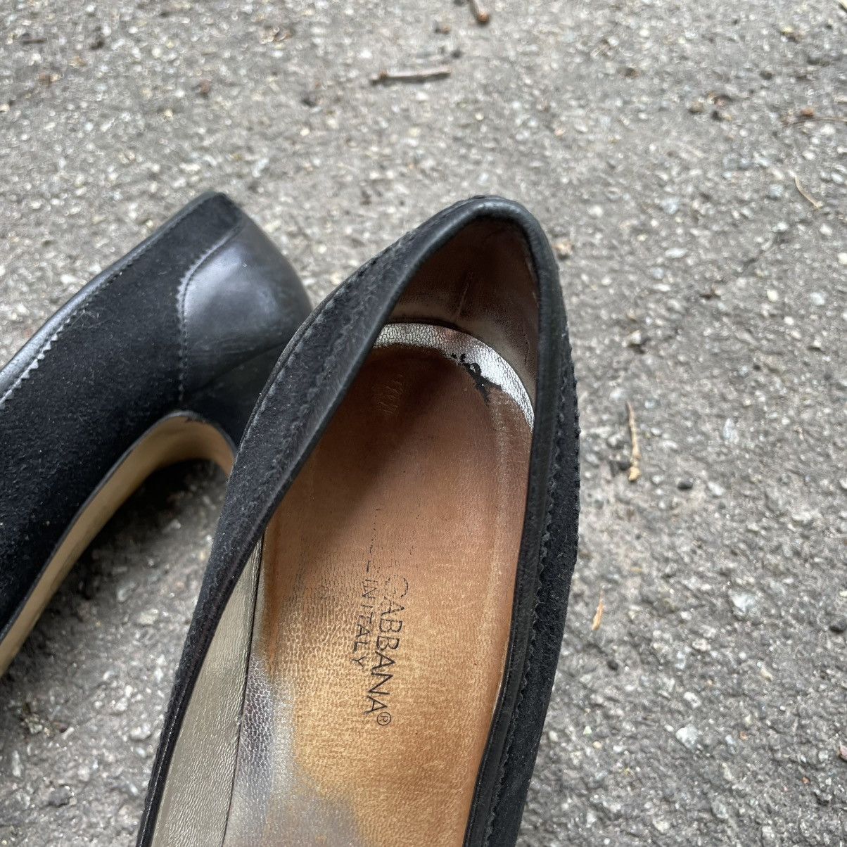 Dolce & Gabbana 39.5 Dolce Gabbana Black Leather Sling Heels Pumps slip shoe Size US 8.5 / IT 38.5 - 2 Thumbnail