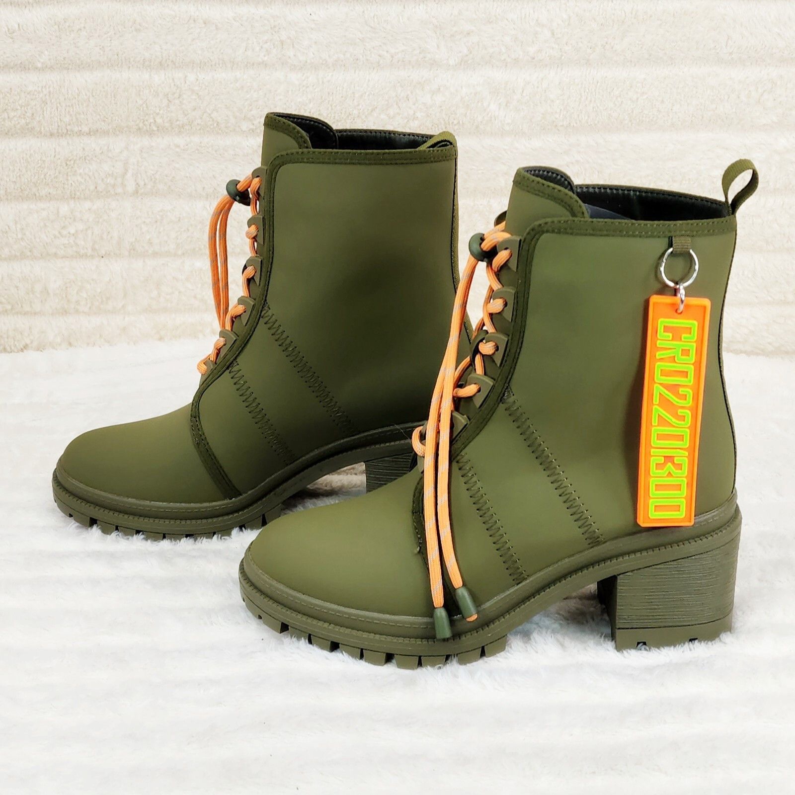 Other Stellar Olive Orange Water Resistant Combat Boots Brand New Size US 11 / IT 41 - 6 Thumbnail