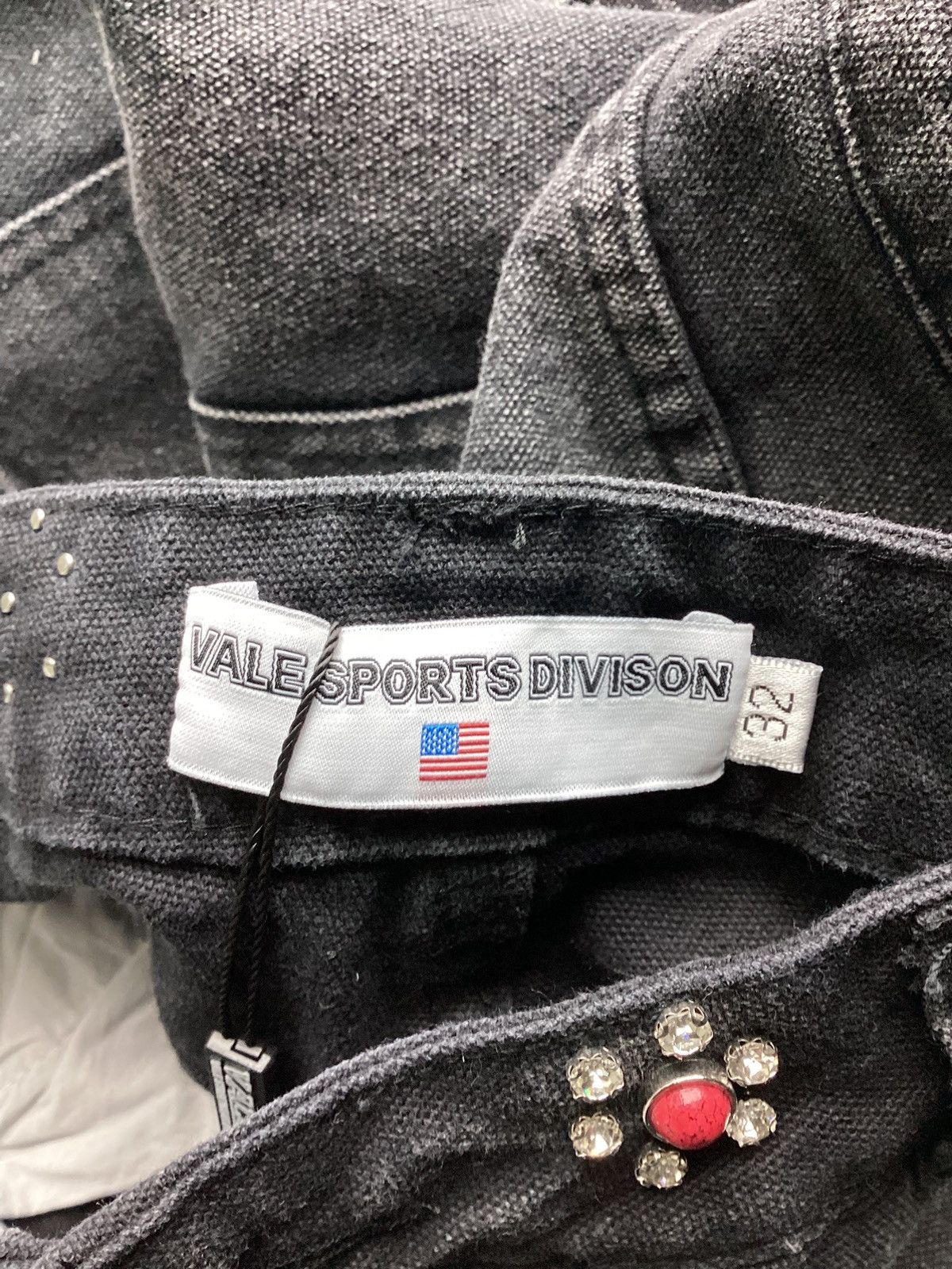 Vale Vale DIY Carpenter Jeans with multicolored rhinestones Size US 32 / EU 48 - 3 Thumbnail
