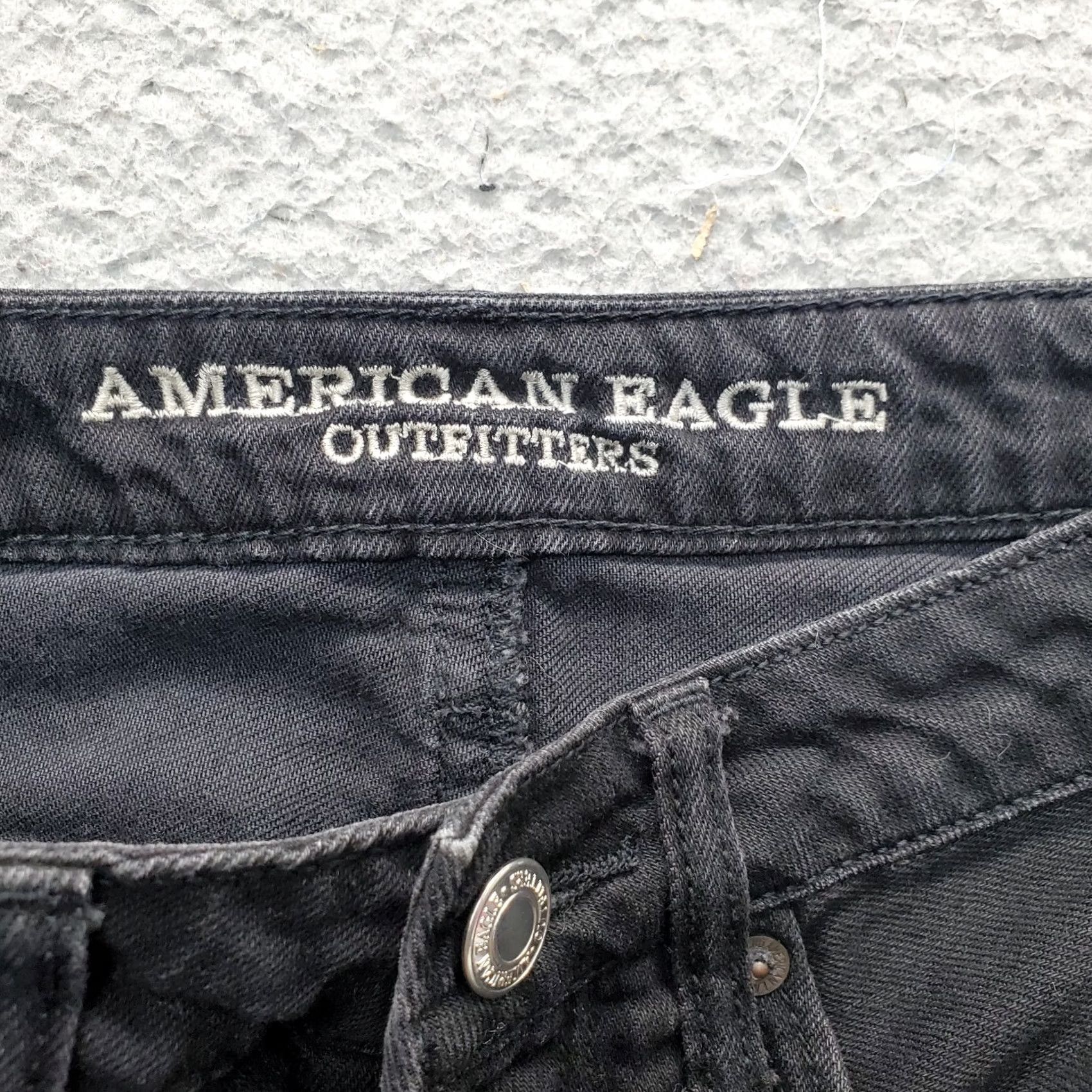 American Eagle Outfitters VINTAGE American Eagle Outfitters A-Line Skirt Womens 00 Black Denim Button Fly Short Skirt Womens Size 00 Black Denim Button Fly Size 24" / US 00 / IT 34 - 5 Thumbnail