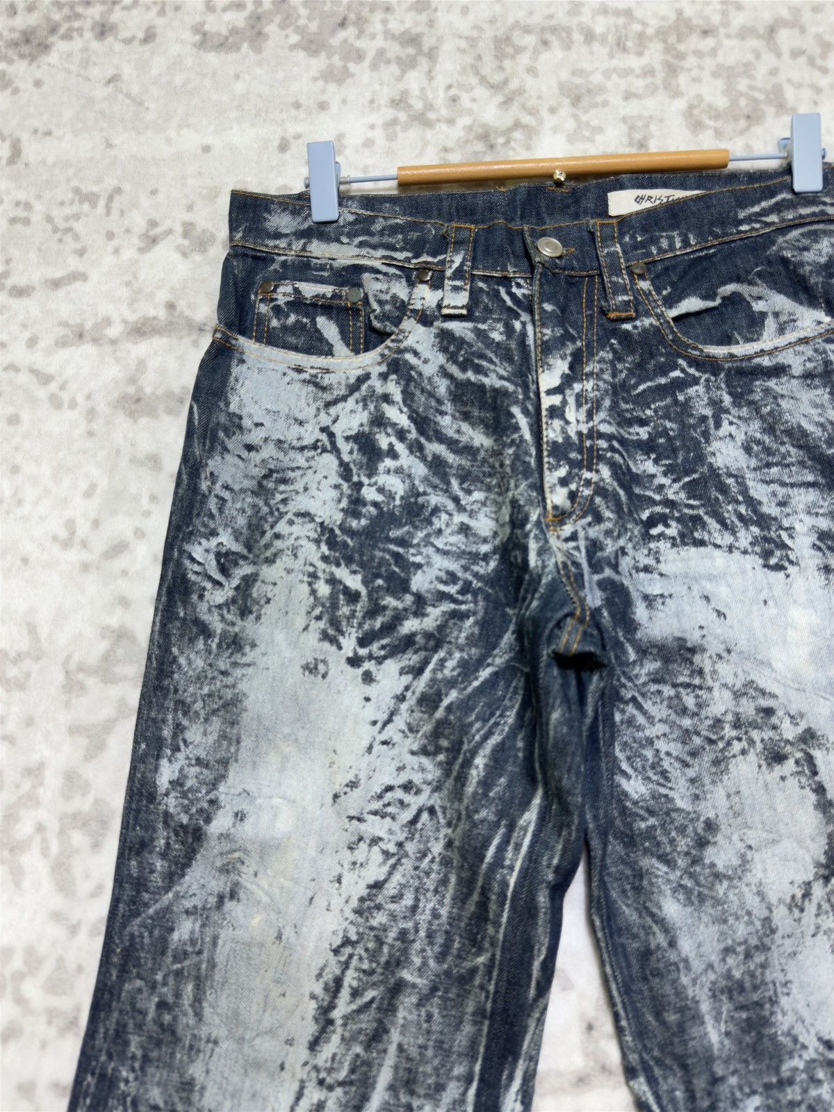 Vintage Vintage Christian Faggi Paint Splatter Denim Jeans Size US 30 / EU 46 - 4 Thumbnail