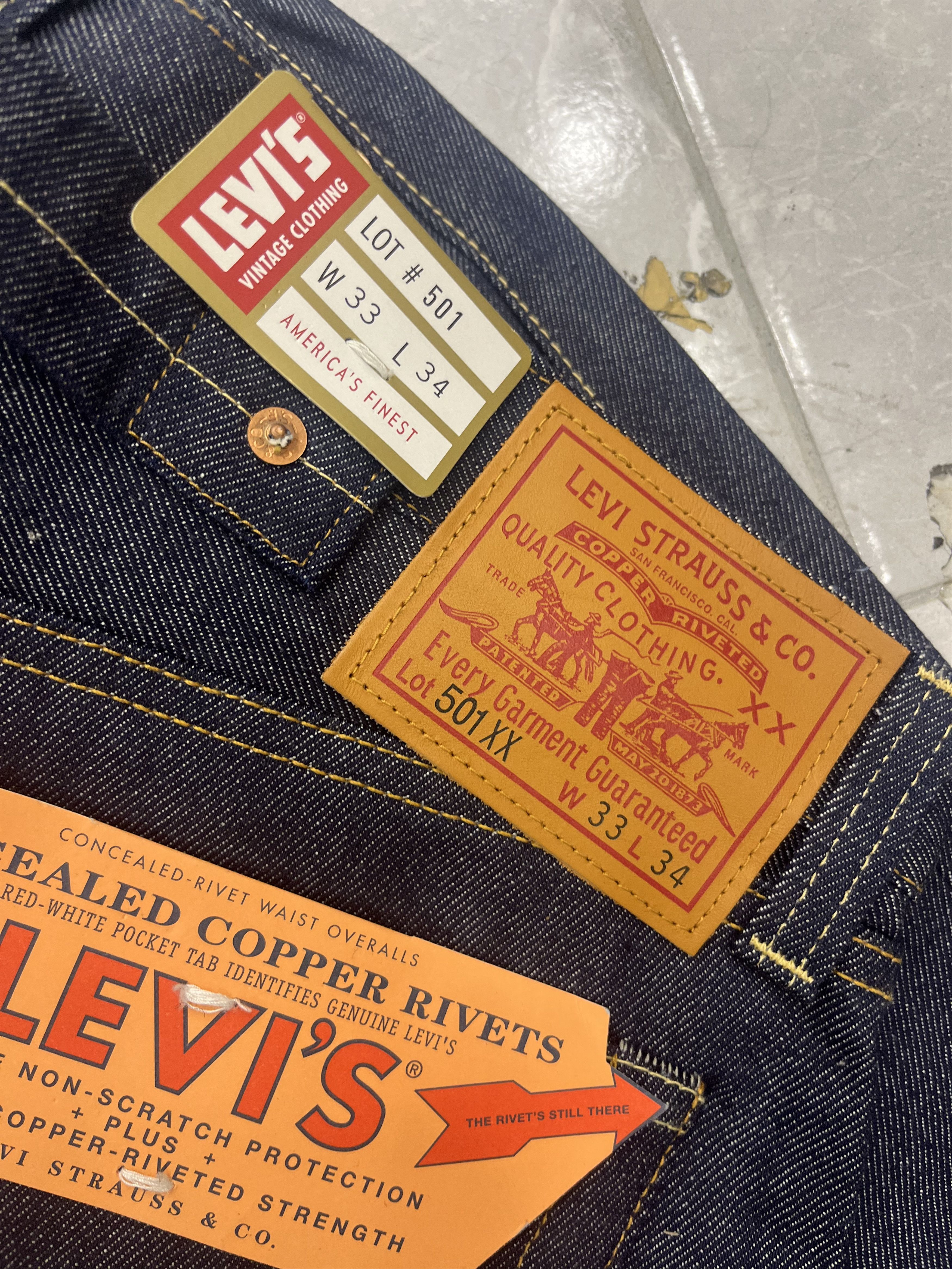 Levi's Vintage Clothing Levis 1937 vintage clothing jean Size US 33 - 7 Thumbnail