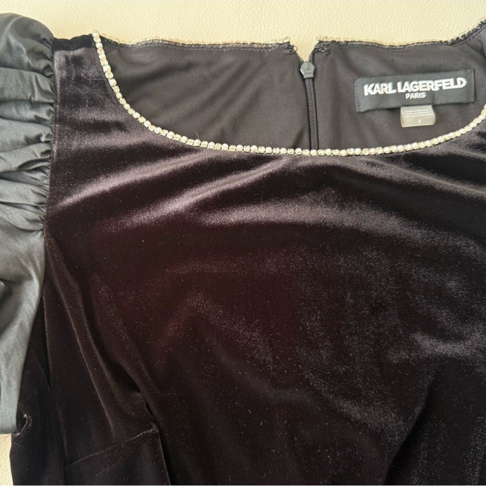 Karl Lagerfeld KARL LAGERFELD PARIS Elegant Black Puff Sleeve Dress Size 4 Size S / US 4 / IT 40 - 12 Thumbnail