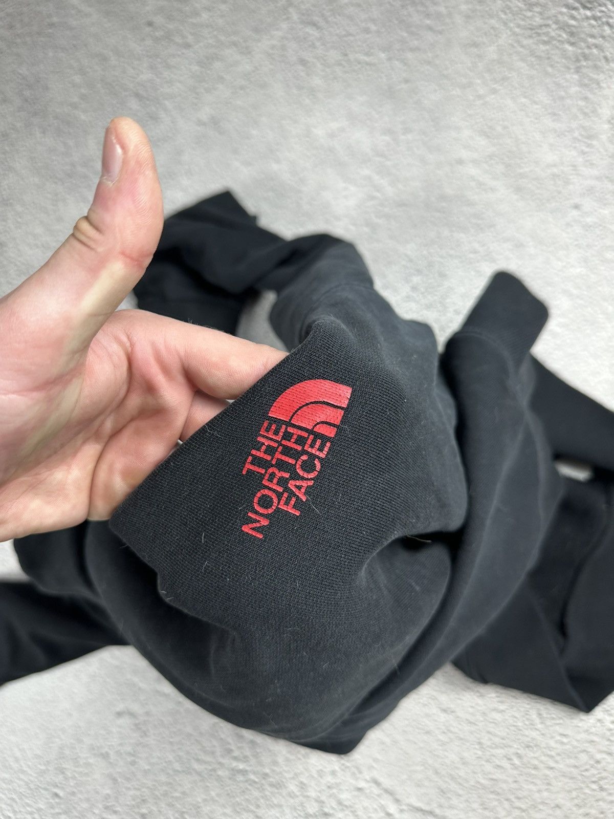 The North Face × Vintage Vintage The North Face Hoodie Faded Distressed Big Logo Y2K Size US L / EU 52-54 / 3 - 9 Thumbnail
