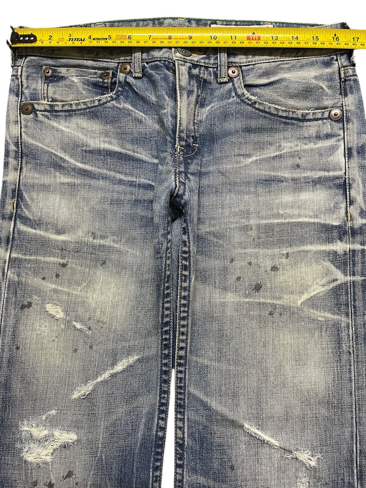 14th Addiction Vintage Japanese Brand Blue Faded Wash Distress Loose Jeans Size US 32 / EU 48 - 12 Thumbnail