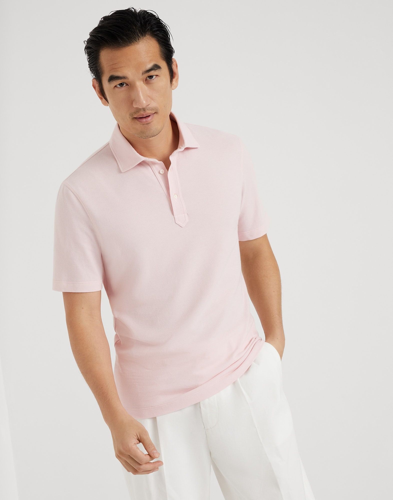 o1la1rc1a0425 Polo T-Shirt in Light Pink