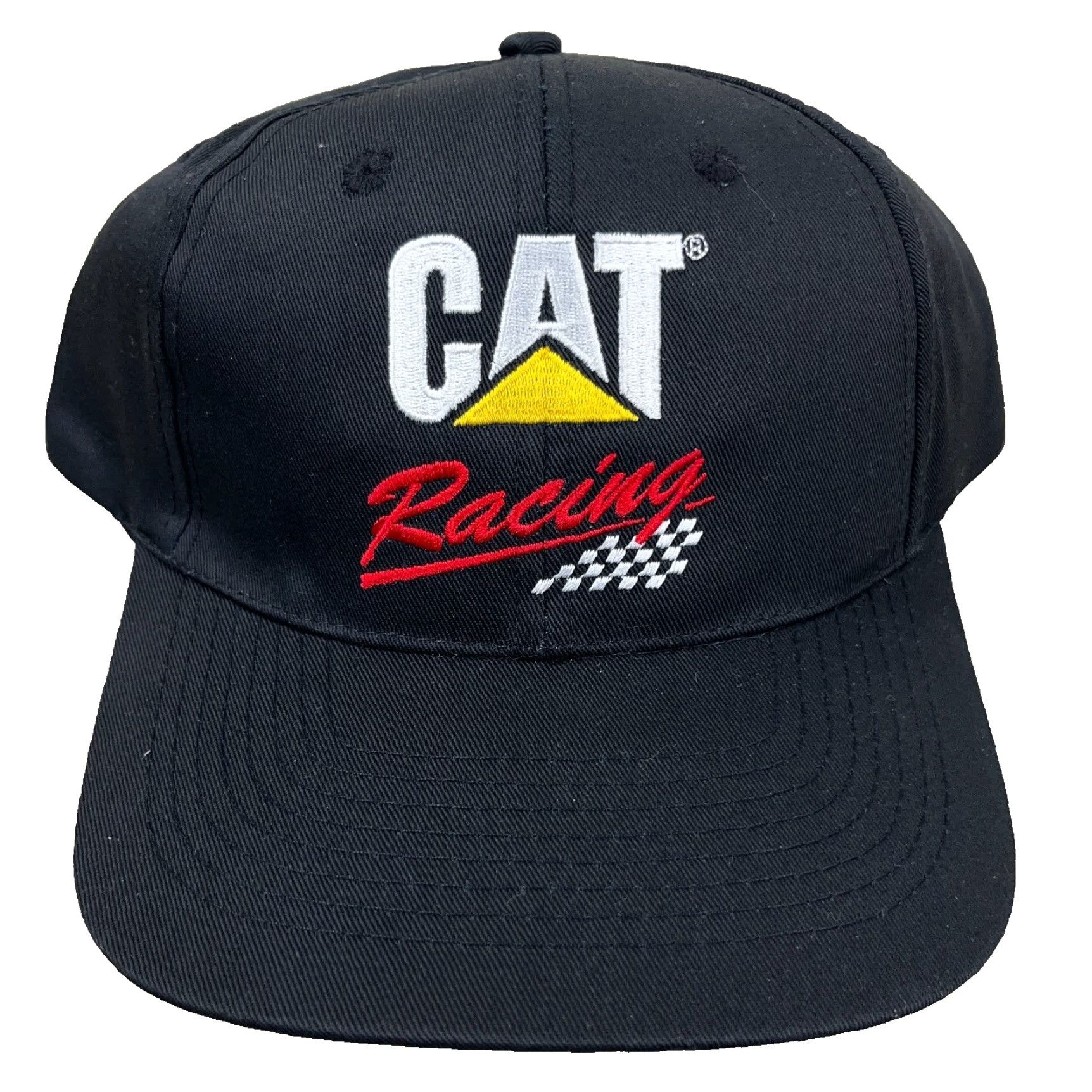 Vintage VINTAGE CAT Racing Hat Cap Snapback Caterpillar Y2K Adjustable Mens Adult Black Size ONE SIZE - 2 Thumbnail