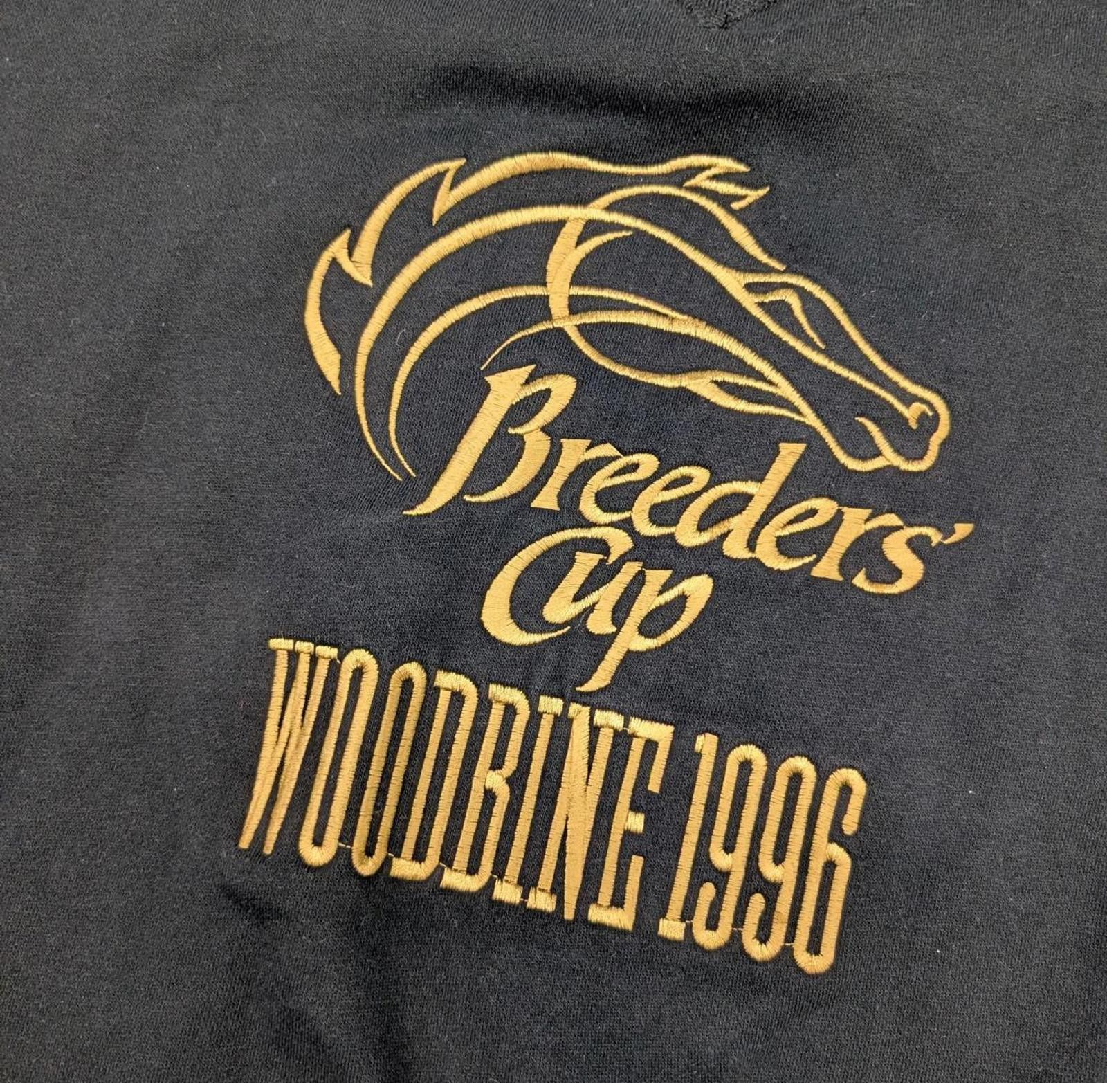 Vintage Vintage 1996 Woodbine Race Track Breeders Cup Black Sweater Size US L / EU 52-54 / 3 - 2 Thumbnail