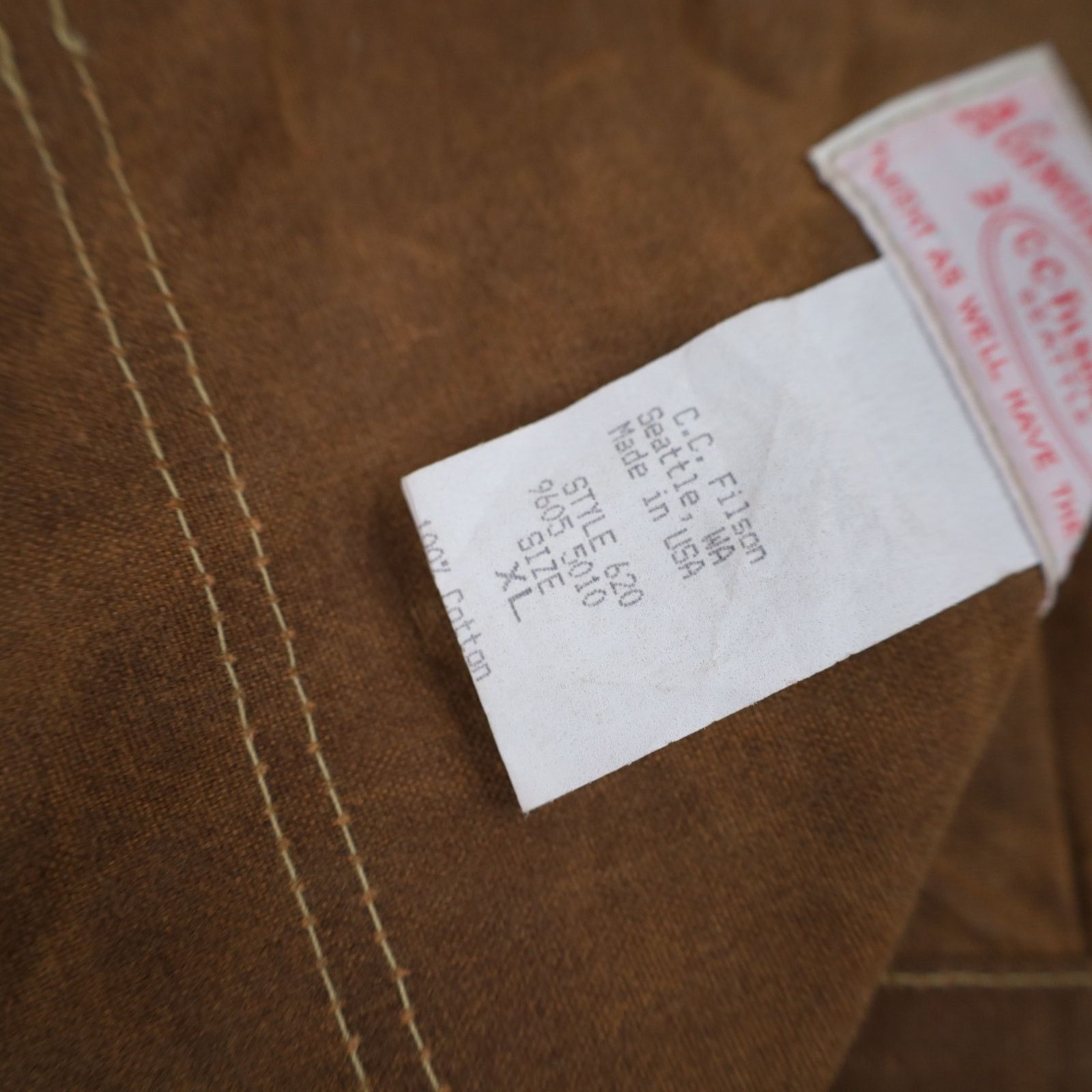 Filson × Vintage Vintage Filson 620 Tin Cloth Waxed Canvas Cruiser Jacket Size US XL / EU 56 / 4 - 13 Thumbnail