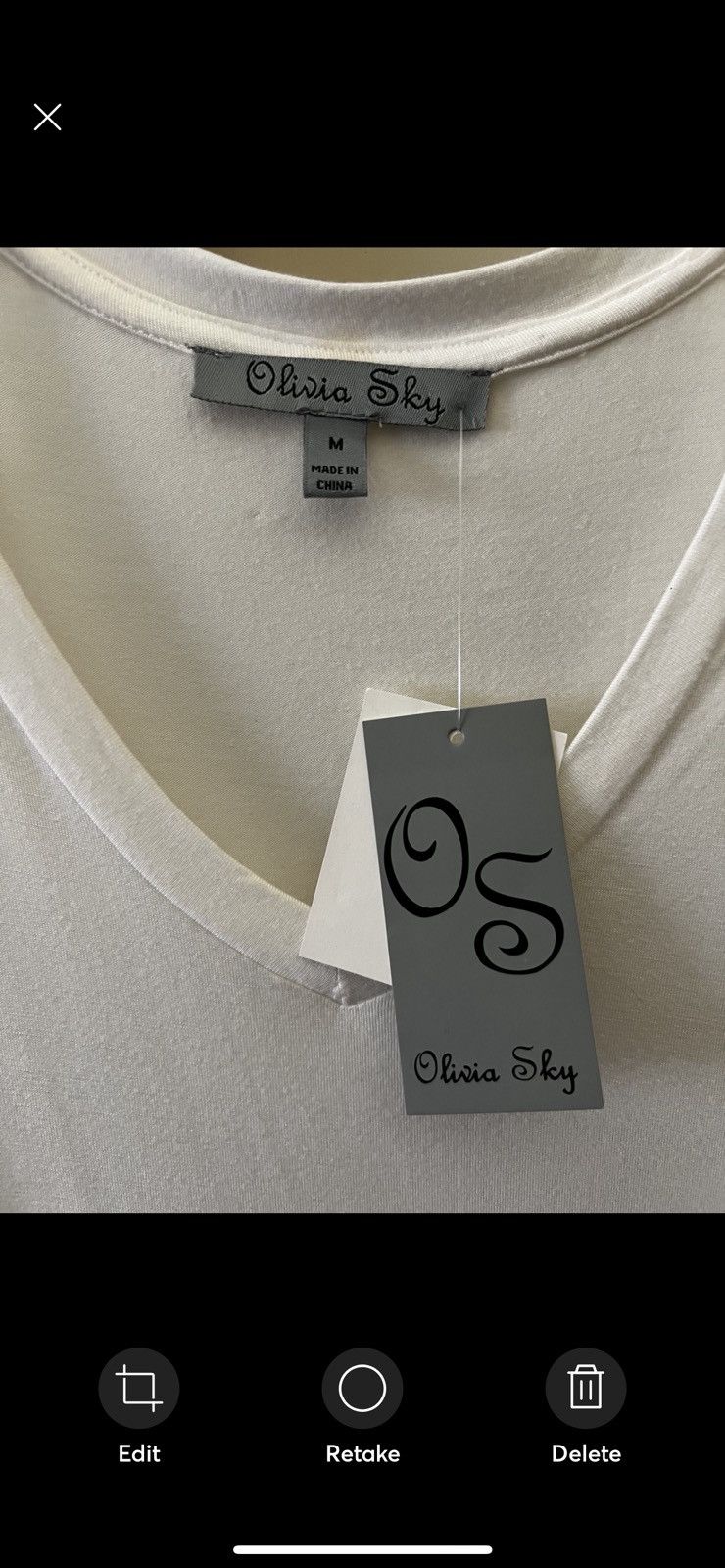 Other New with Tags Women’s Olivia Sky White Long Tunic or Tank Size M / US 6-8 / IT 42-44 - 3 Thumbnail