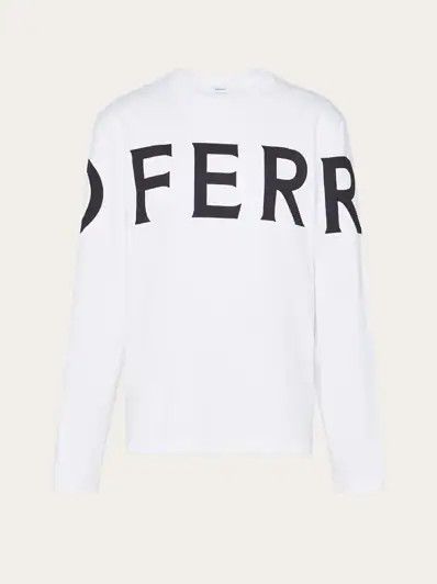 Salvatore Ferragamo o1s1rm0126 T-Shirt in White/Black Size US L / EU 52-54 / 3 - 1 Thumbnail