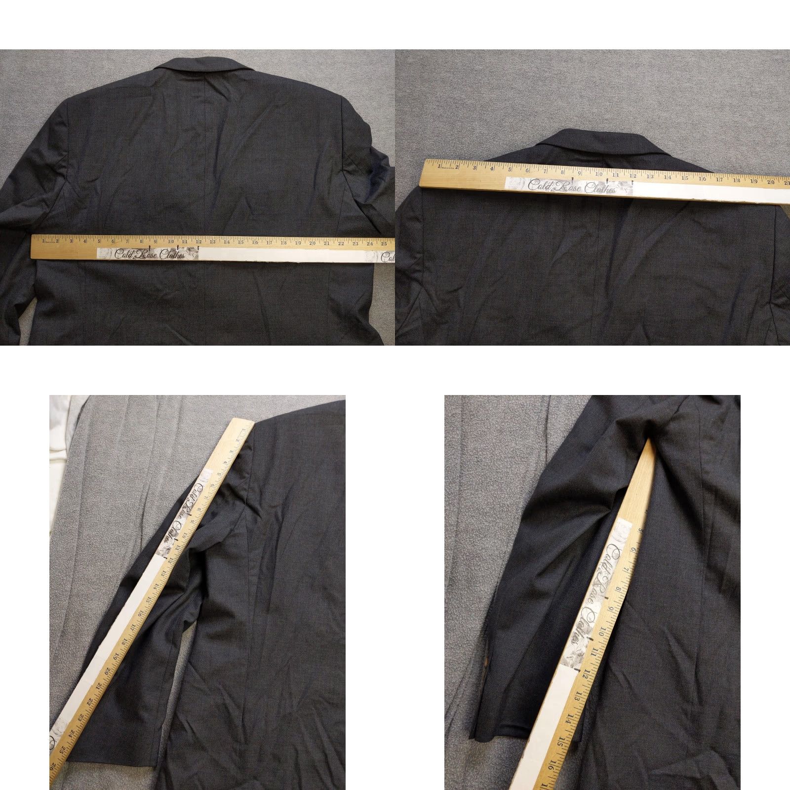 Lands' End Lands' End Blazer Mens 46 Regular Gray 100% Wool Coat Classic Office Suit Jacket Size 46R - 9 Thumbnail