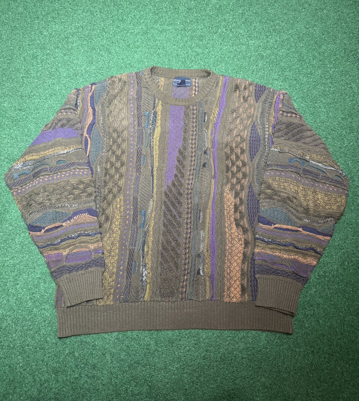 Coogi Vintage Chunky 3D Knit 90s L/XL 24x28 Tricot Biggie Sweater Size US XL / EU 56 / 4 - 1 Thumbnail
