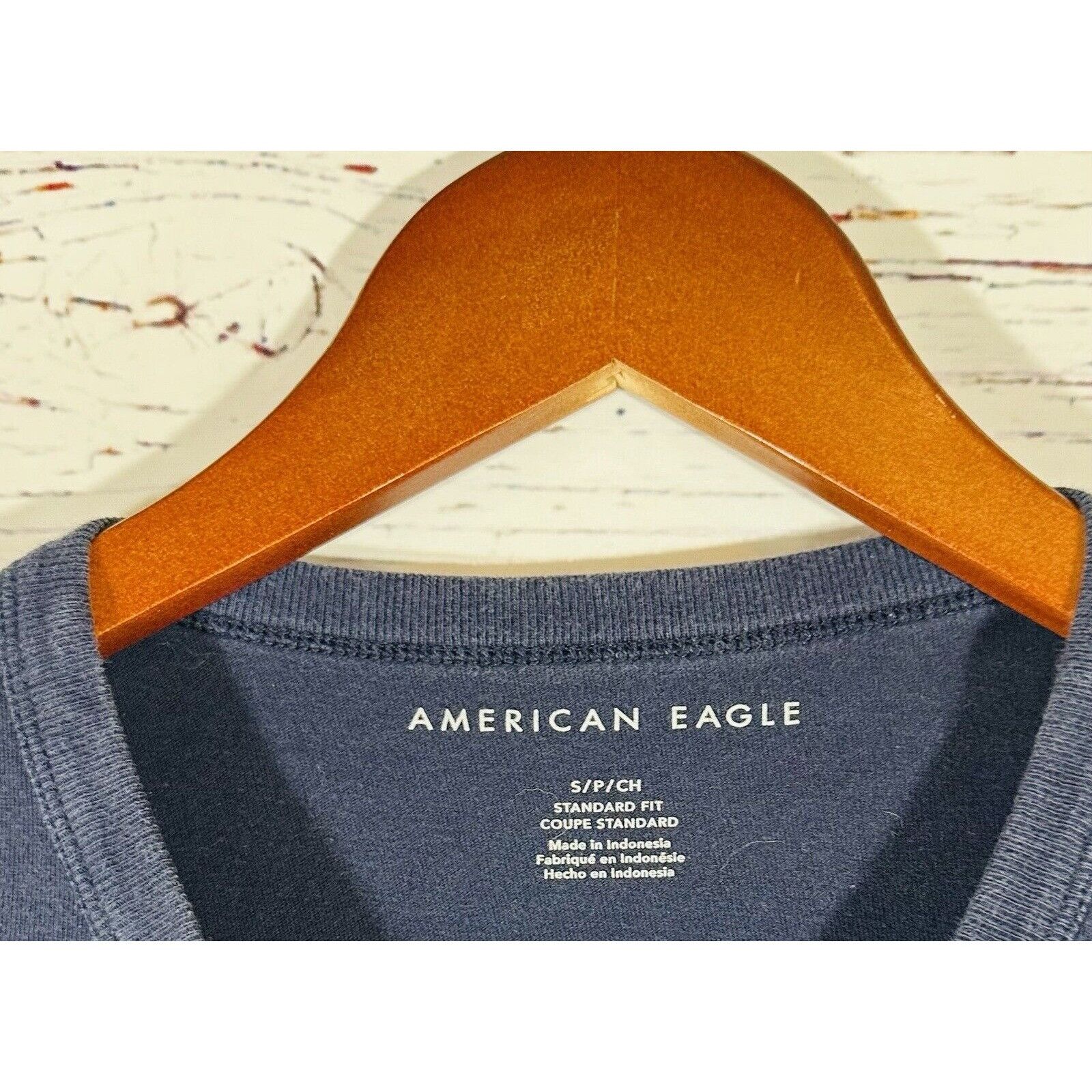 American Eagle Outfitters American Eagle Mens T-Shirt Solid Blue Preppy Size Small Te Size US S / EU 44-46 / 1 - 3 Thumbnail