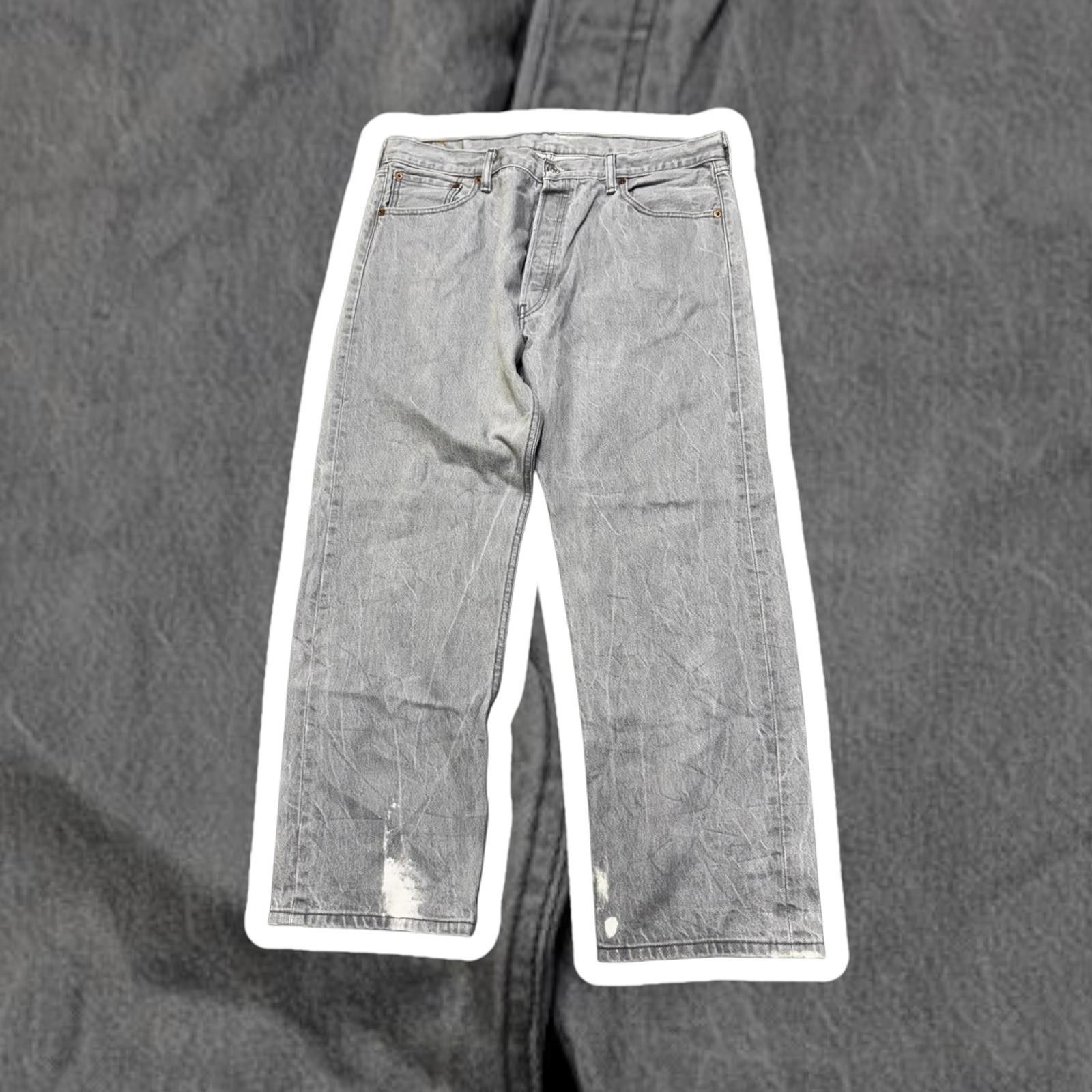 Levi's Levi's Men's Grey 501 Denim Jeans Size US 38 / EU 54 - 1 Thumbnail
