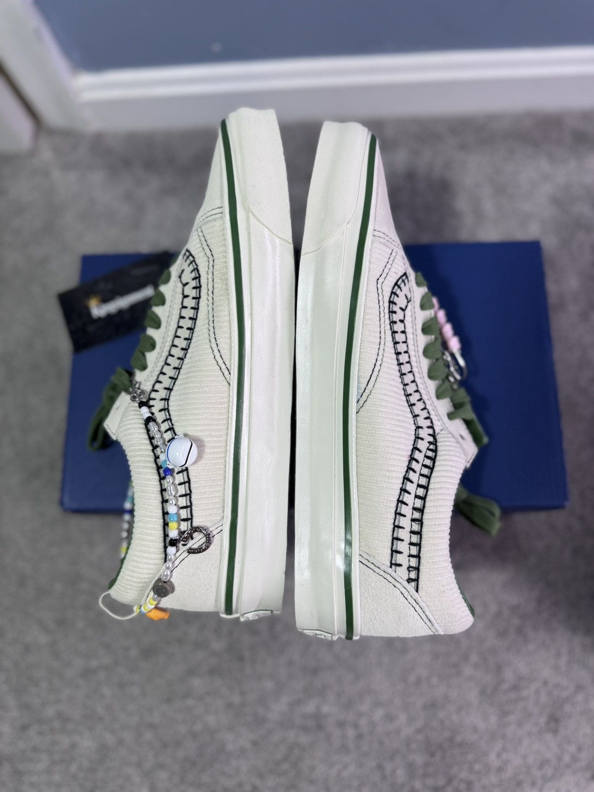 Vans Vans Cocona Hiraki LX Old Skool Cream Green Charms 10.5 DS Size US 10.5 / EU 43-44 - 7 Thumbnail