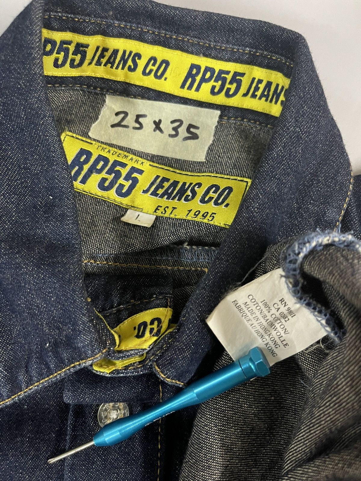Vintage VINTAGE RP55 button up denim shirt Size US L / EU 52-54 / 3 - 6 Thumbnail