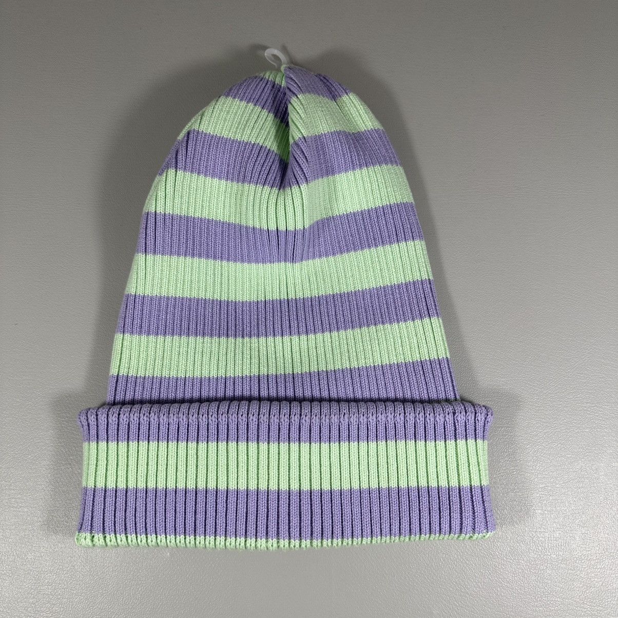 Marc Jacobs Marc Jacobs Redux Grunge Collection Green Purple Knit Beanie Size ONE SIZE - 3 Thumbnail