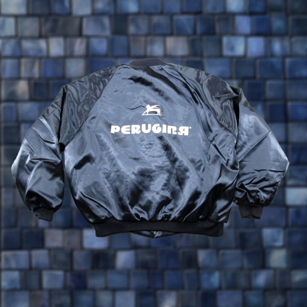 Dunbrooke VINTAGE Dunbrooke Jacket Bomber Coat Satin Nylon Blue XL Men United States USA Pattern Solid Logo Size US XL / EU 56 / 4 - 1 Thumbnail