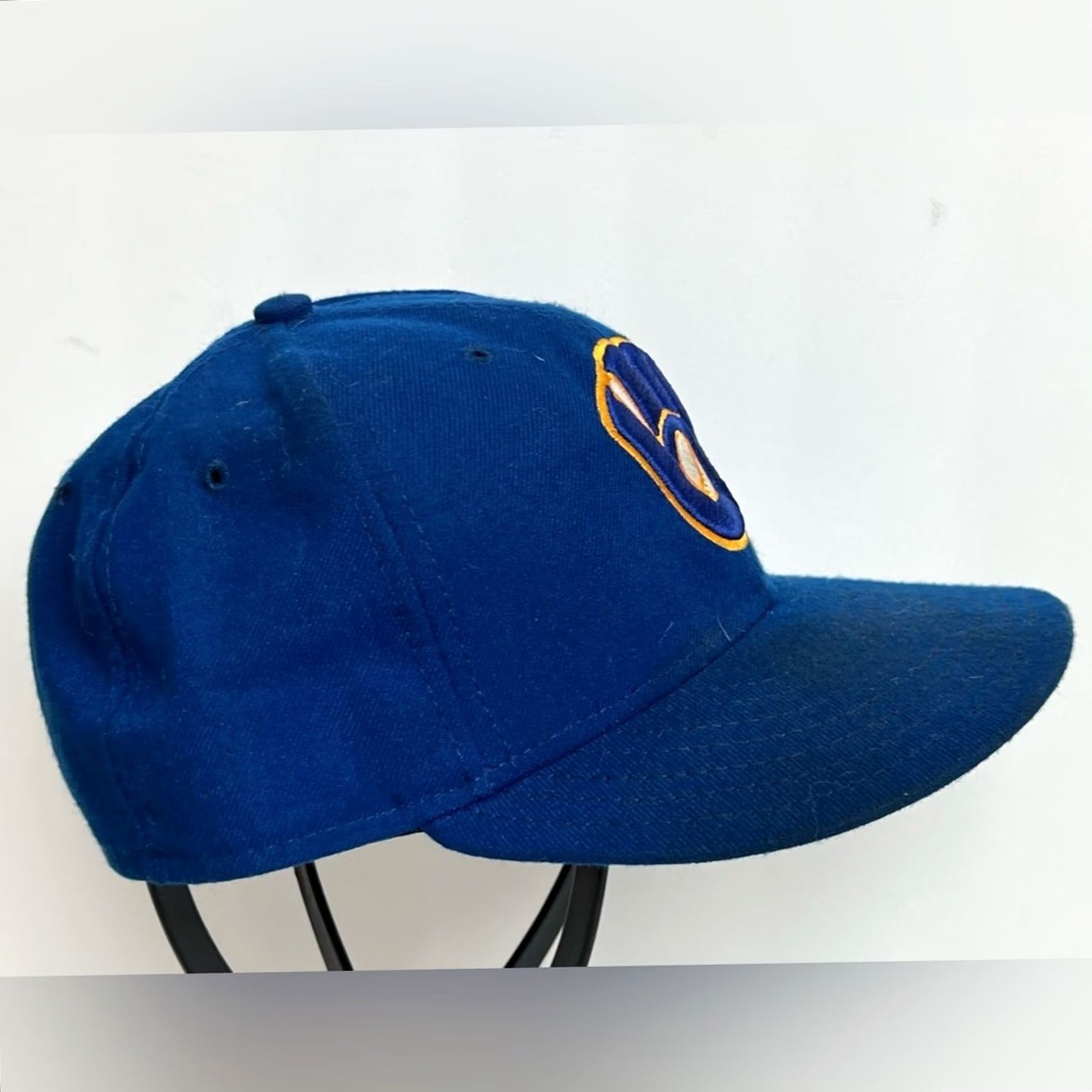 New Era Milwaukee Brewers MLB On-Field New Era 59FIFTY Blue Hat Size 7 1/8 Mens Baseball Cap Size ONE SIZE - 2 Thumbnail