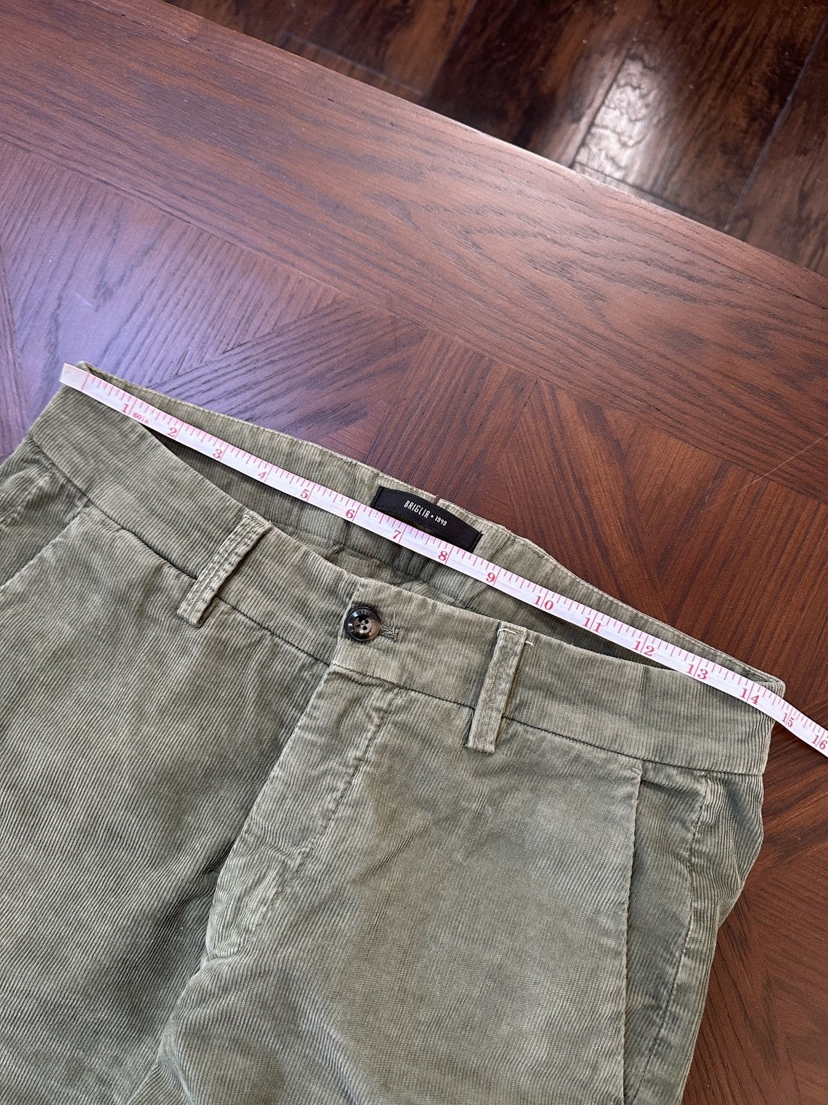 Other Briglia 1949 Easy Fit Cargo Corduroy Trousers Military Green Size US 29 - 10 Thumbnail