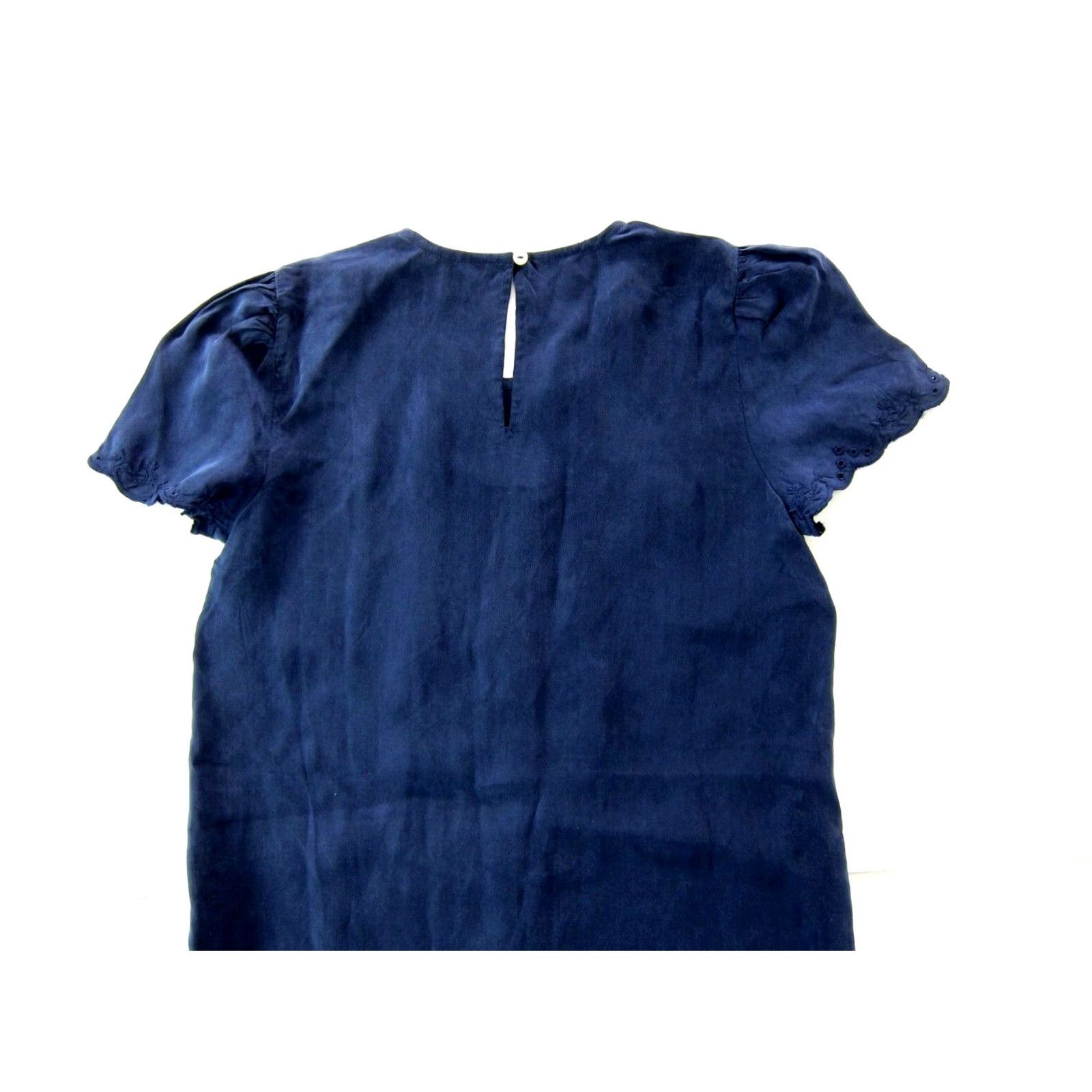 Lucky Brand NWT Lucky Brand Navy Blue 100% Rayon Short Sleeve Tunic Sheath Dress XS Size 26" / US 2 / IT 38 - 6 Thumbnail