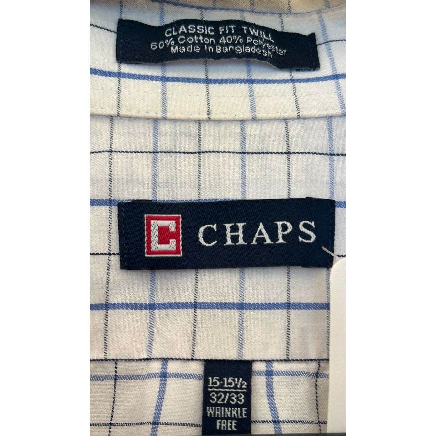 Chaps Ralph Lauren Chaps Ralph Lauren White Plaid Shirt - 15/15.5 32/33 Size US M / EU 48-50 / 2 - 6 Thumbnail