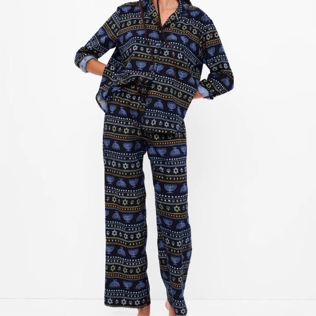 Gap NEW Gap Hannukah Print Flannelled Pajama Set Size S Size ONE SIZE - 1 Thumbnail
