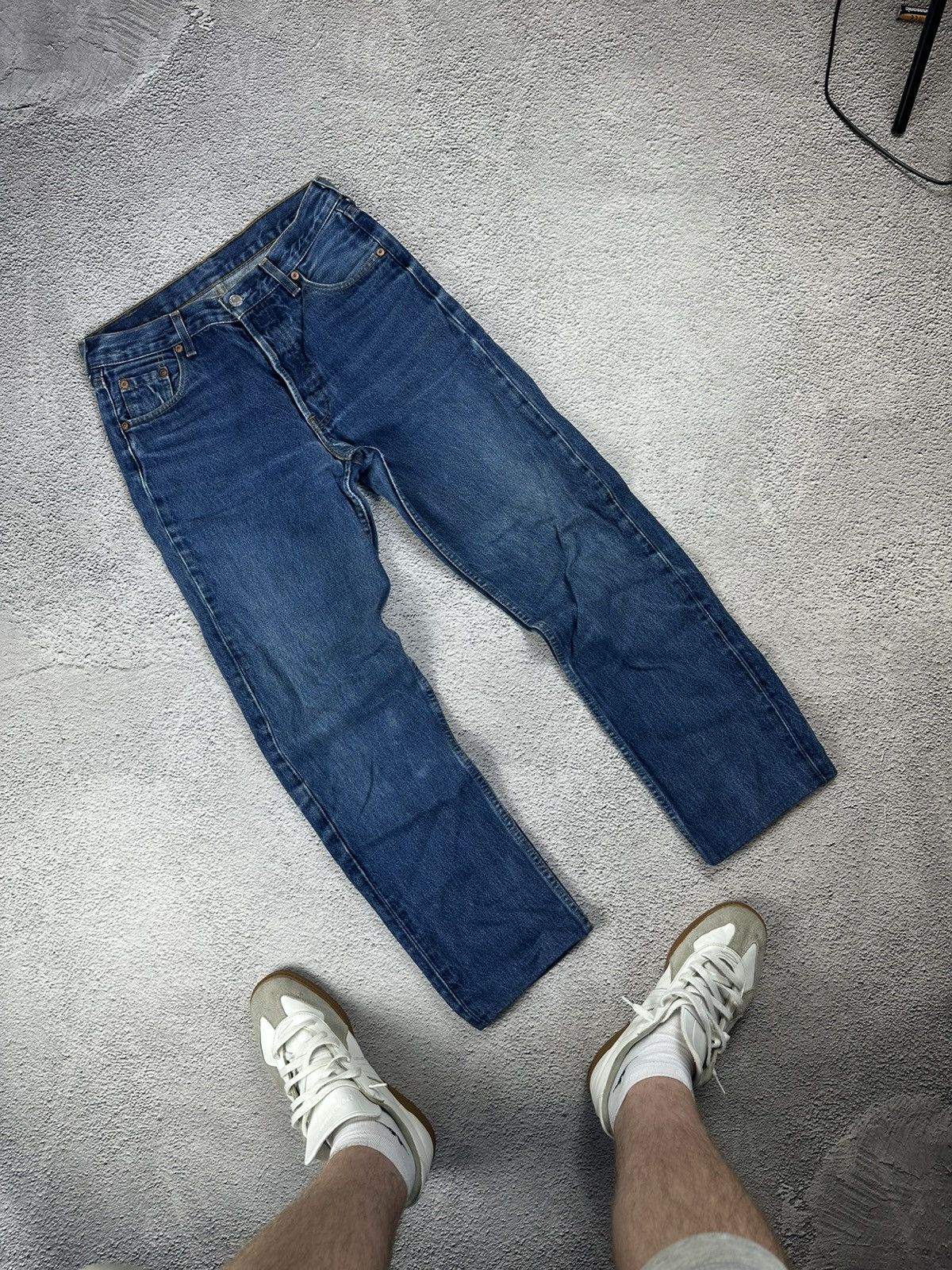 Levi's Vintage Levis 501 Washed Denim Blue Jeans Faded Y2K Size 28" / US 6 / IT 42 - 2 Thumbnail