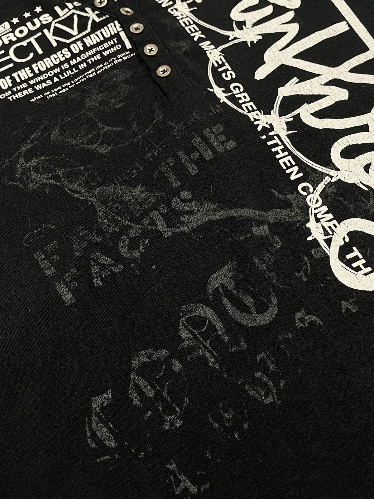 Japanese Brand Doublefocus Glamorous Life Gothic Y2K Graffiti Layered Size US L / EU 52-54 / 3 - 7 Thumbnail