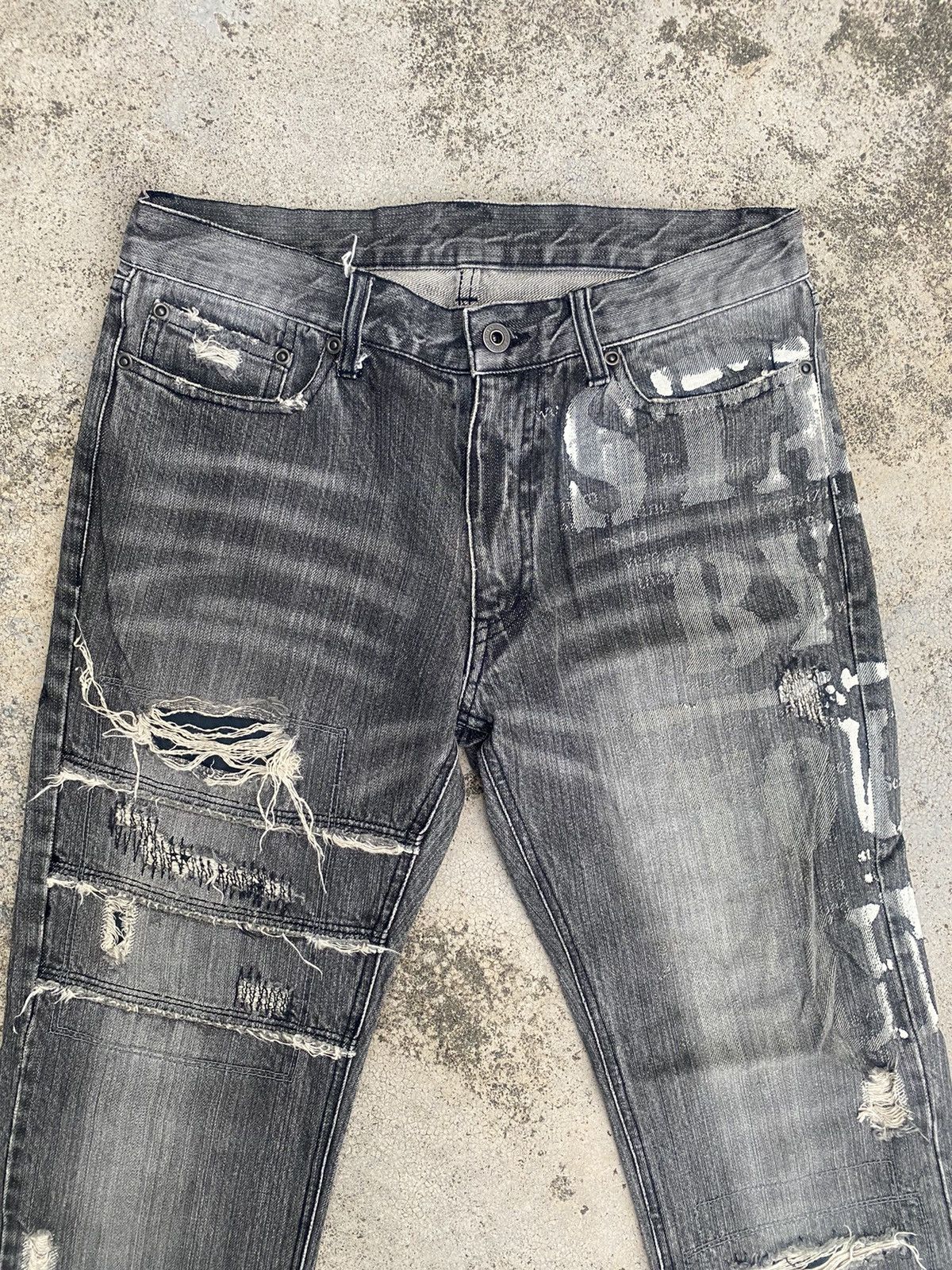 If Six Was Nine × Japanese Brand × Le Grande Bleu (L.G.B.) Flare Jeans Rupert Edge Distressed Hagi Painted Bootcut Size US 30 / EU 46 - 10 Thumbnail