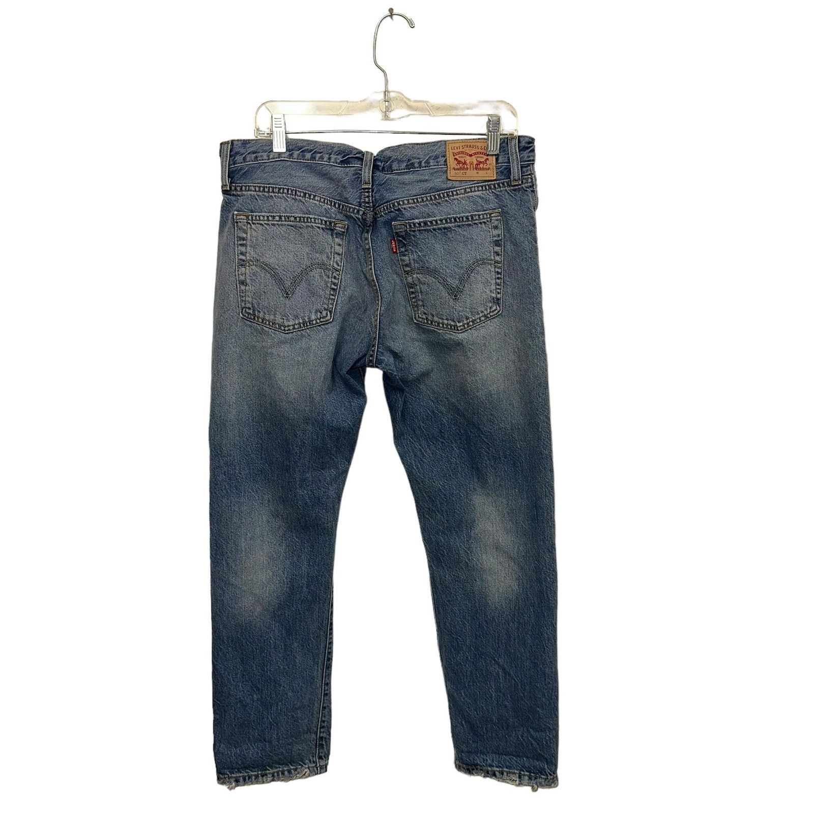 Levi's Levi’s 501 Button Fly Tapered Distressed Denim Jeans Size 30" / US 8 / IT 44 - 2 Thumbnail