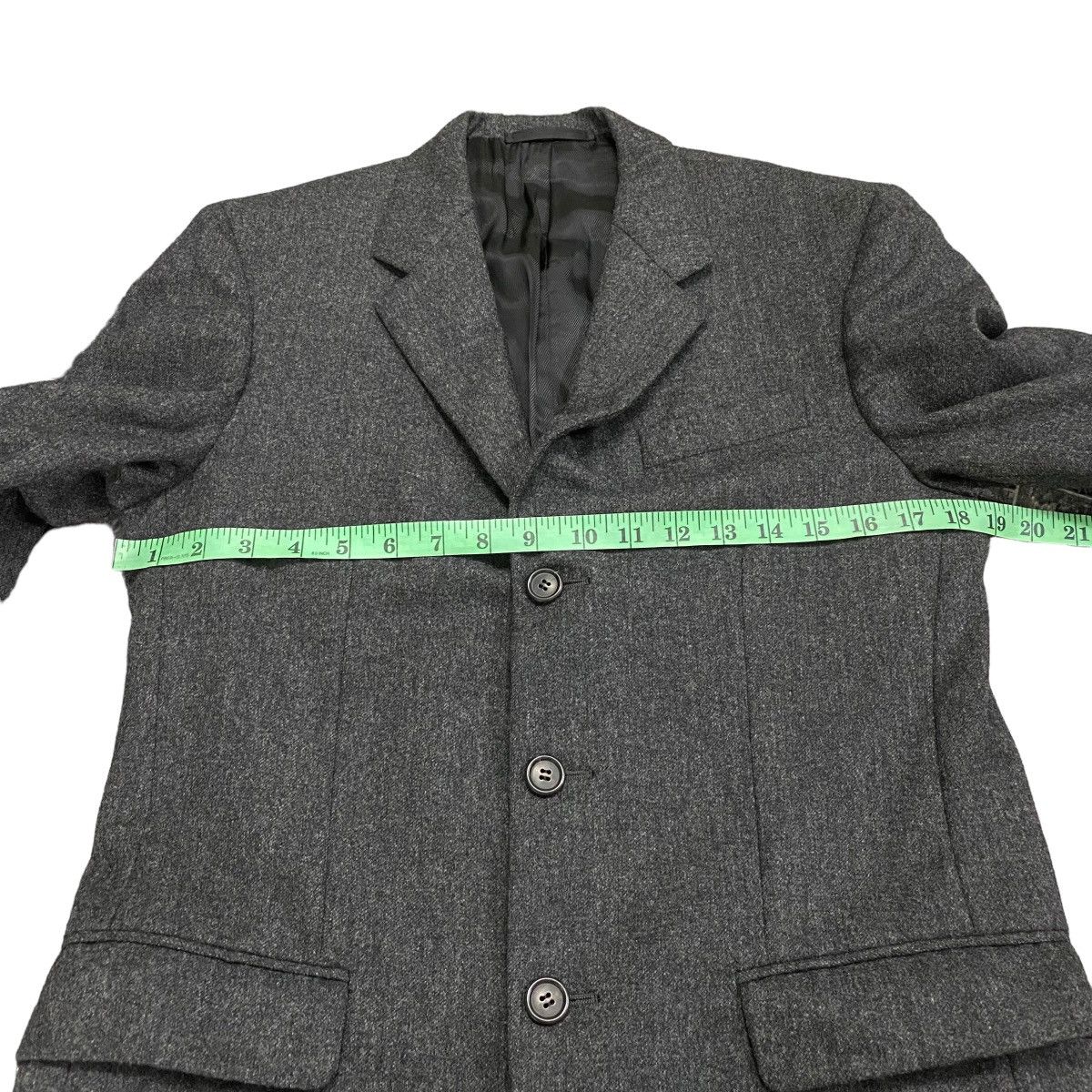 Prada × Vintage Vintage Prada Wool Blazer Size 46 Dark Grey Colour Size 46R - 11 Thumbnail