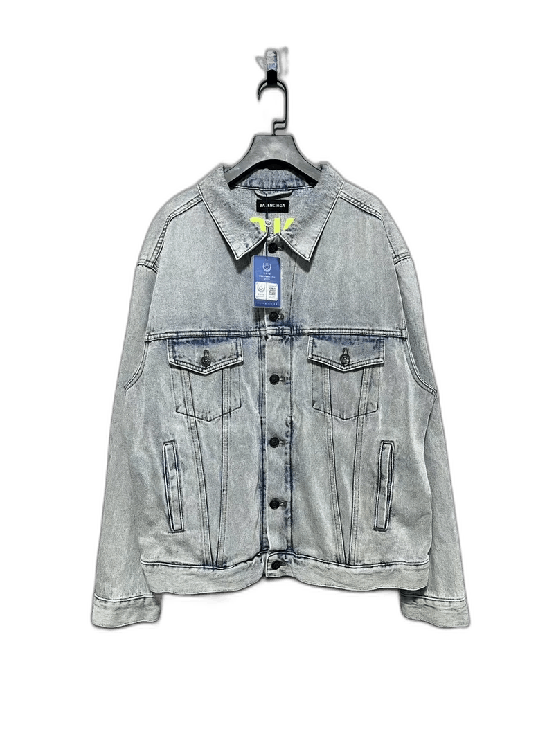 Balenciaga balenciaga denim jacket with logo back Size US L / EU 52-54 / 3 - 1 Thumbnail