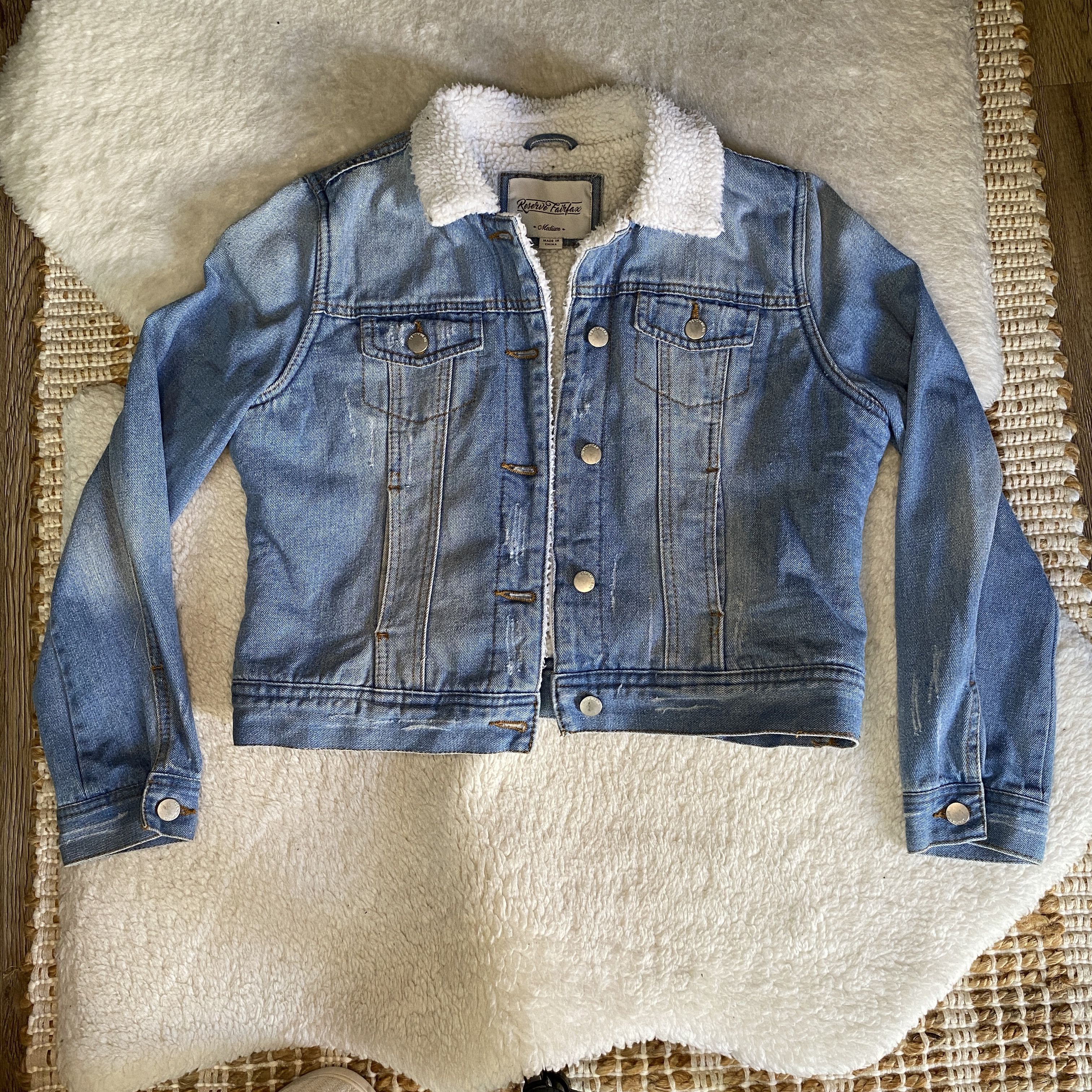 Other Reserve Fairfax Sherpa Lined Denim Jacket - Size Medium Size M / US 6-8 / IT 42-44 - 13 Thumbnail