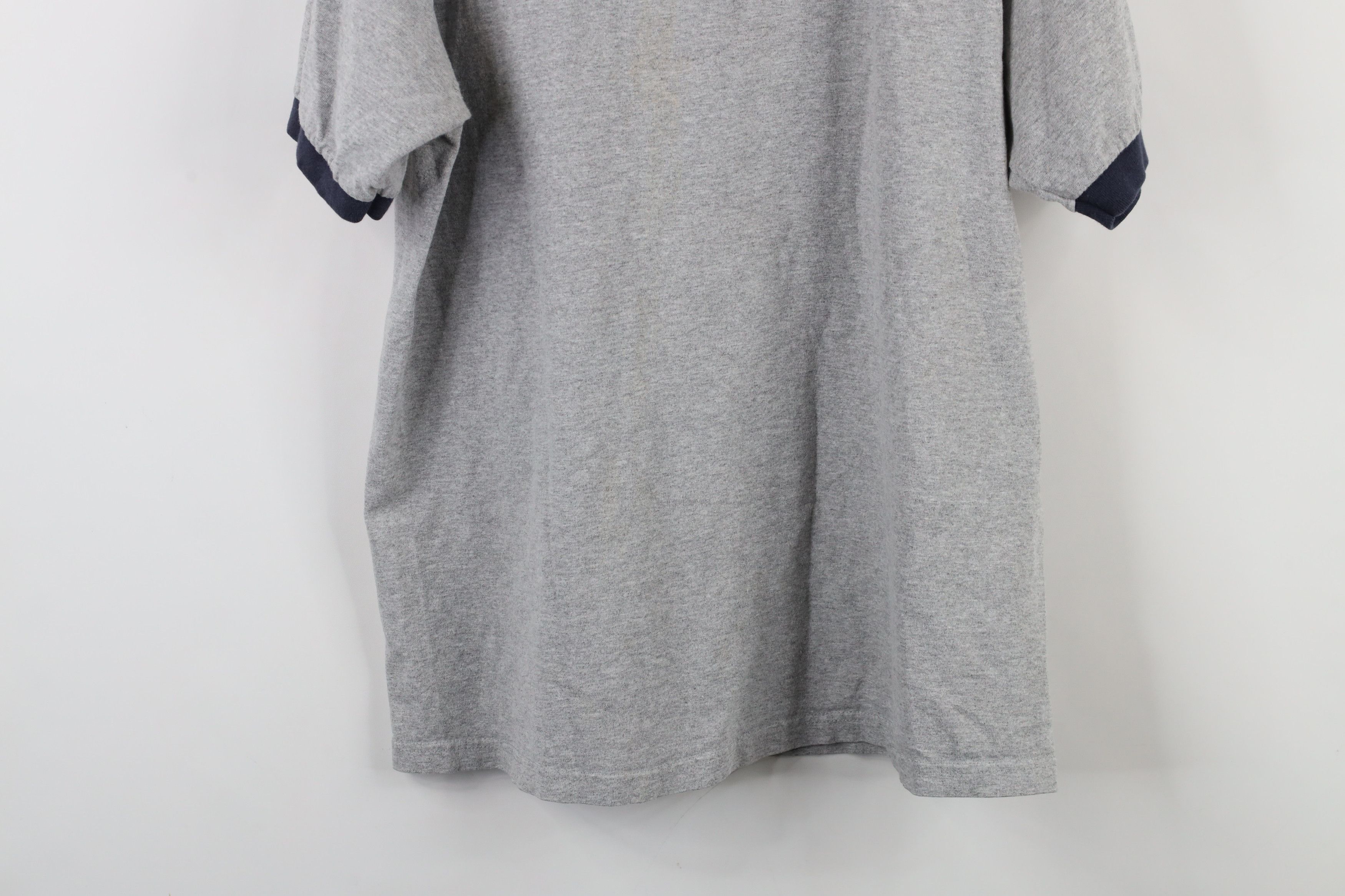 Vintage Vintage 90s Streetwear Spell Out Sweden Ringer T-Shirt Gray Size US L / EU 52-54 / 3 - 13 Thumbnail
