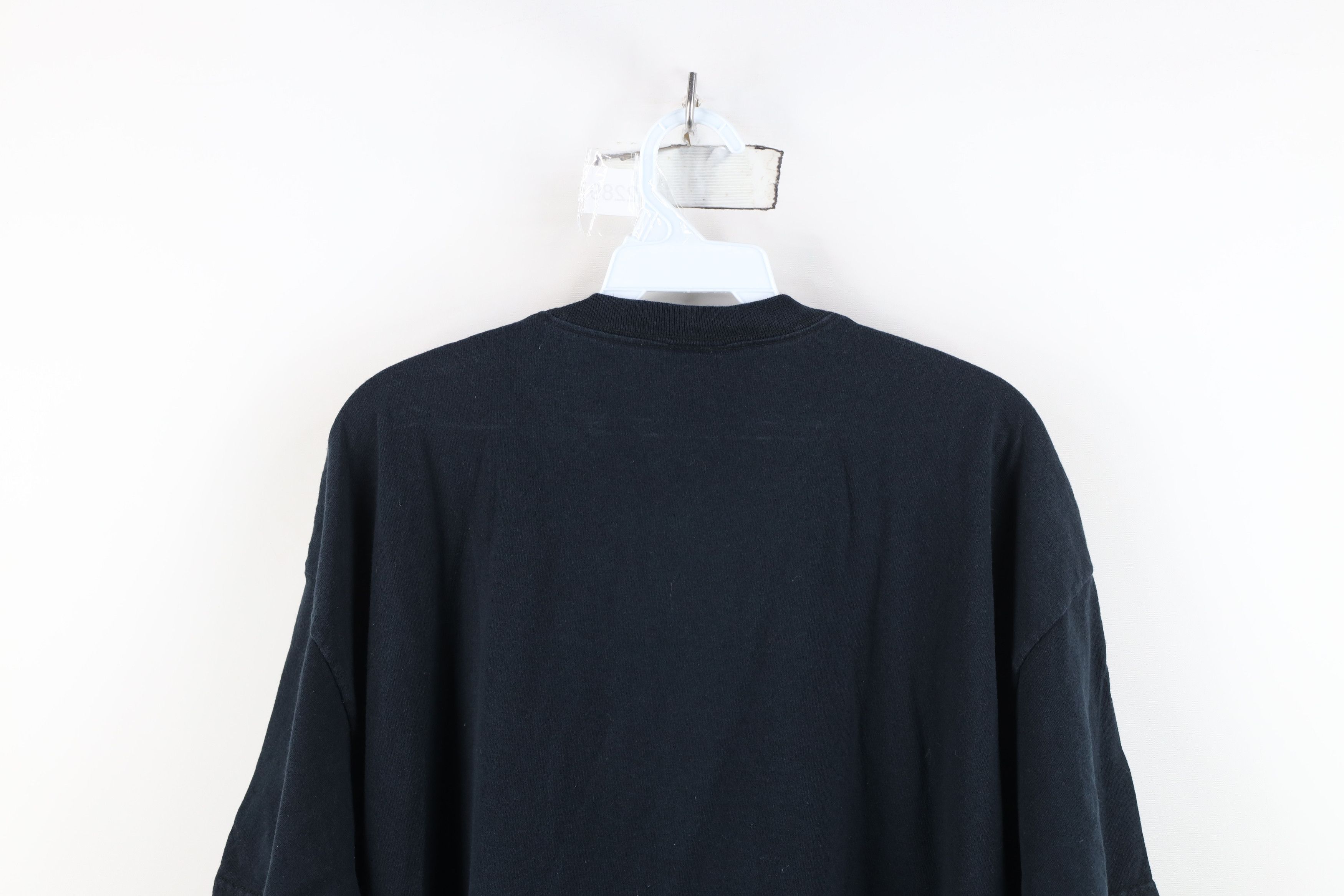 Vintage Vintage 90s Y2K Streetwear Blank Heavy Cotton T-Shirt Black Size US XXL / EU 58 / 5 - 12 Thumbnail