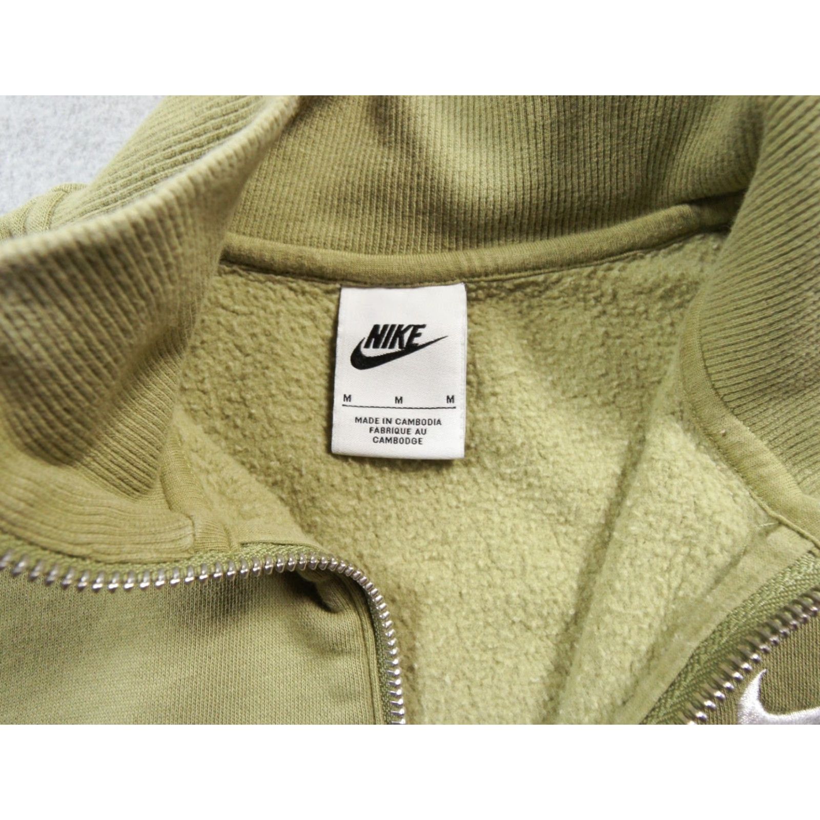 Nike Nike Sweatshirt Women Medium Green Fleece Half Zip Pullover Cropped Fit Ladies Size M / US 6-8 / IT 42-44 - 6 Thumbnail