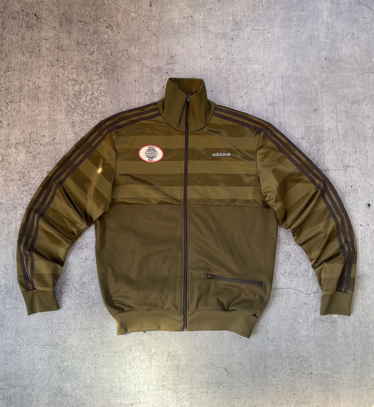 Adidas × Vintage Vintage Adidas WorldWide rare Zip Up sweatshirt Size US L / EU 52-54 / 3 - 1 Thumbnail