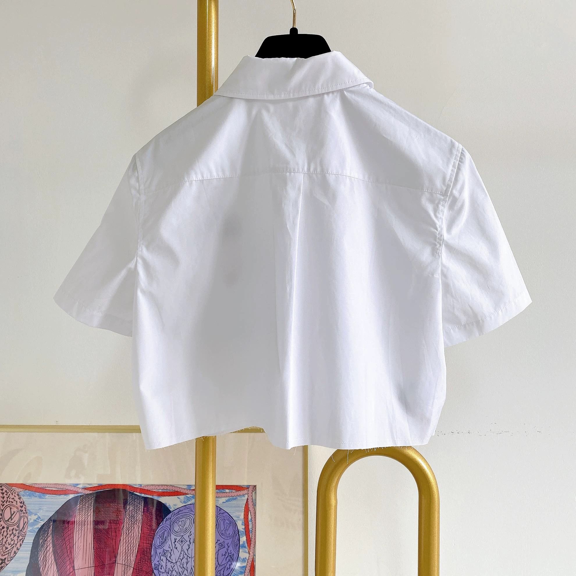 Miu Miu MIU MIU White Shirt T-Shirt 5182 Size XS / US 0-2 / IT 36-38 - 2 Thumbnail