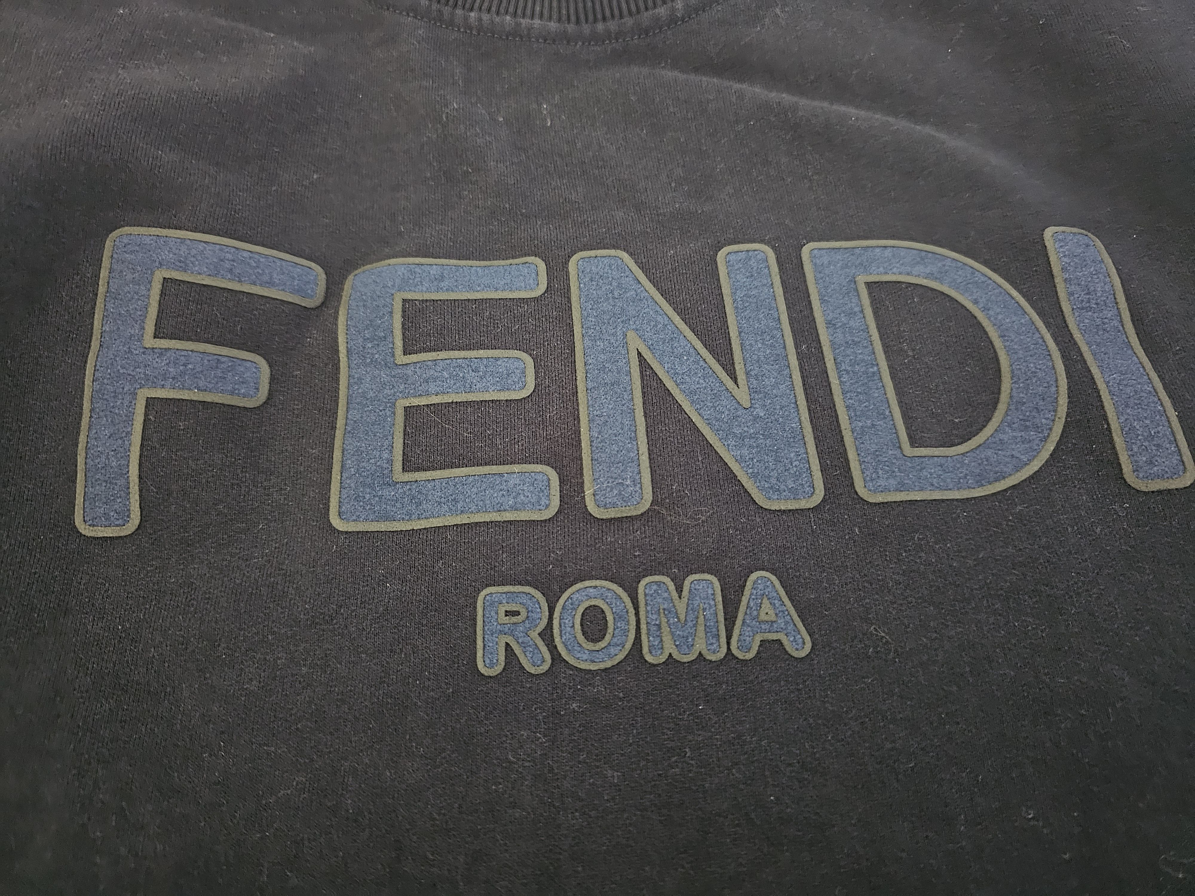 Fendi Fendi Men's Dark Blue Sweatshirt Size M Size US M / EU 48-50 / 2 - 2 Thumbnail
