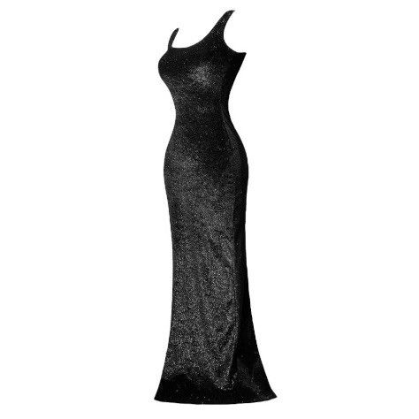 Vintage Dark fashion Vamp maxi evening dress Size S / US 4 / IT 40 - 5 Thumbnail