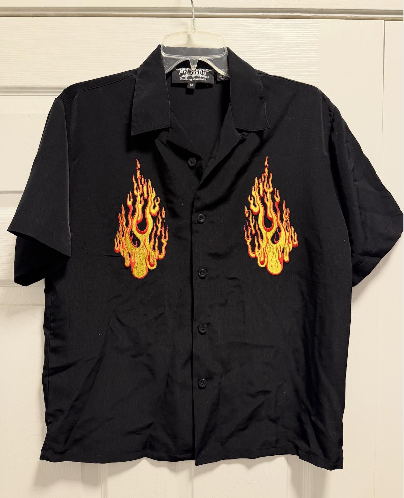 Dragonfly 🔥 Dragonfly Flame Shirt Black Embroidered Size M 🔥 Size US M / EU 48-50 / 2 - 1 Thumbnail