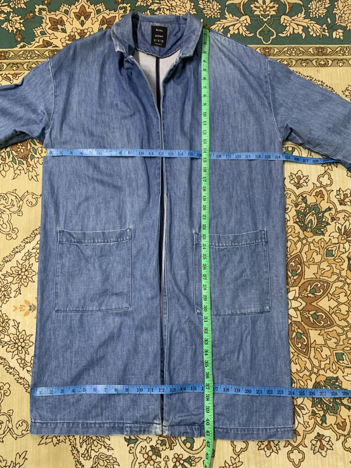 Bershka BERSHKA LONG JACKET DENIM Size US M / EU 48-50 / 2 - 11 Thumbnail