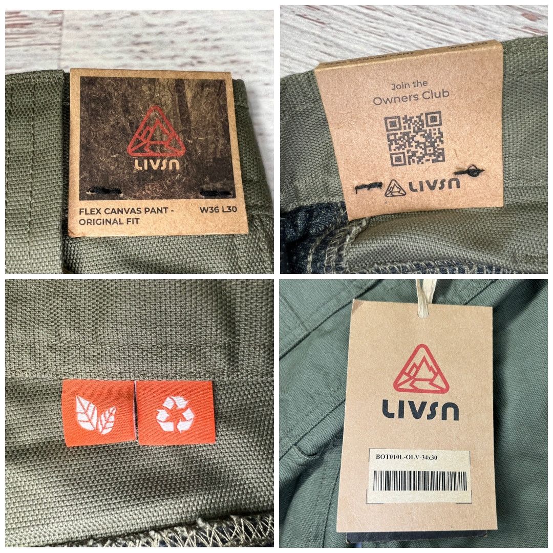 Other LIVSN Flex Canvas Utility Pants Olive Original Fit 36x30 Size US 36 / EU 52 - 4 Thumbnail