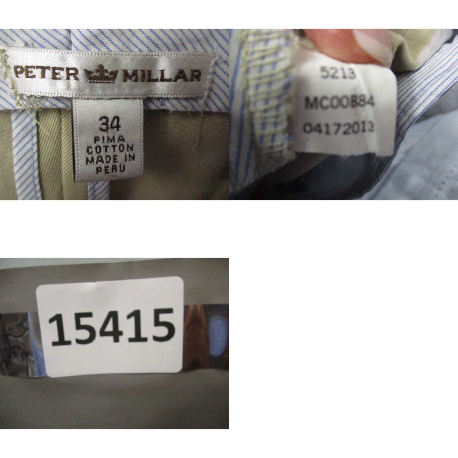 Peter Millar Peter Millar Crown Pants Chino 36x31 Beige Be​ige Raleigh Washed Logo Men Regular Straight Pants Size US 36 / EU 52 - 8 Thumbnail